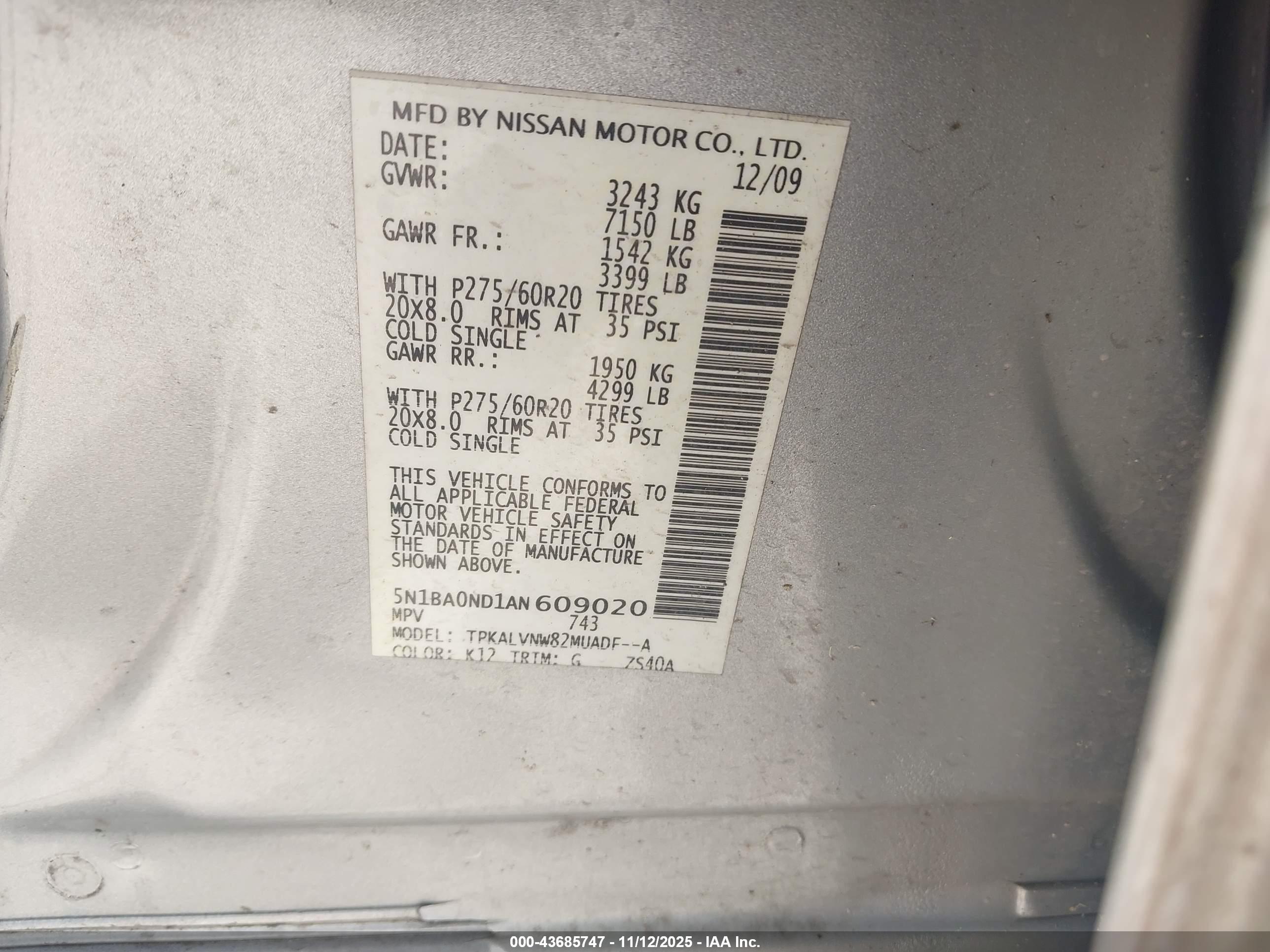 NISSAN ARMADA image 9