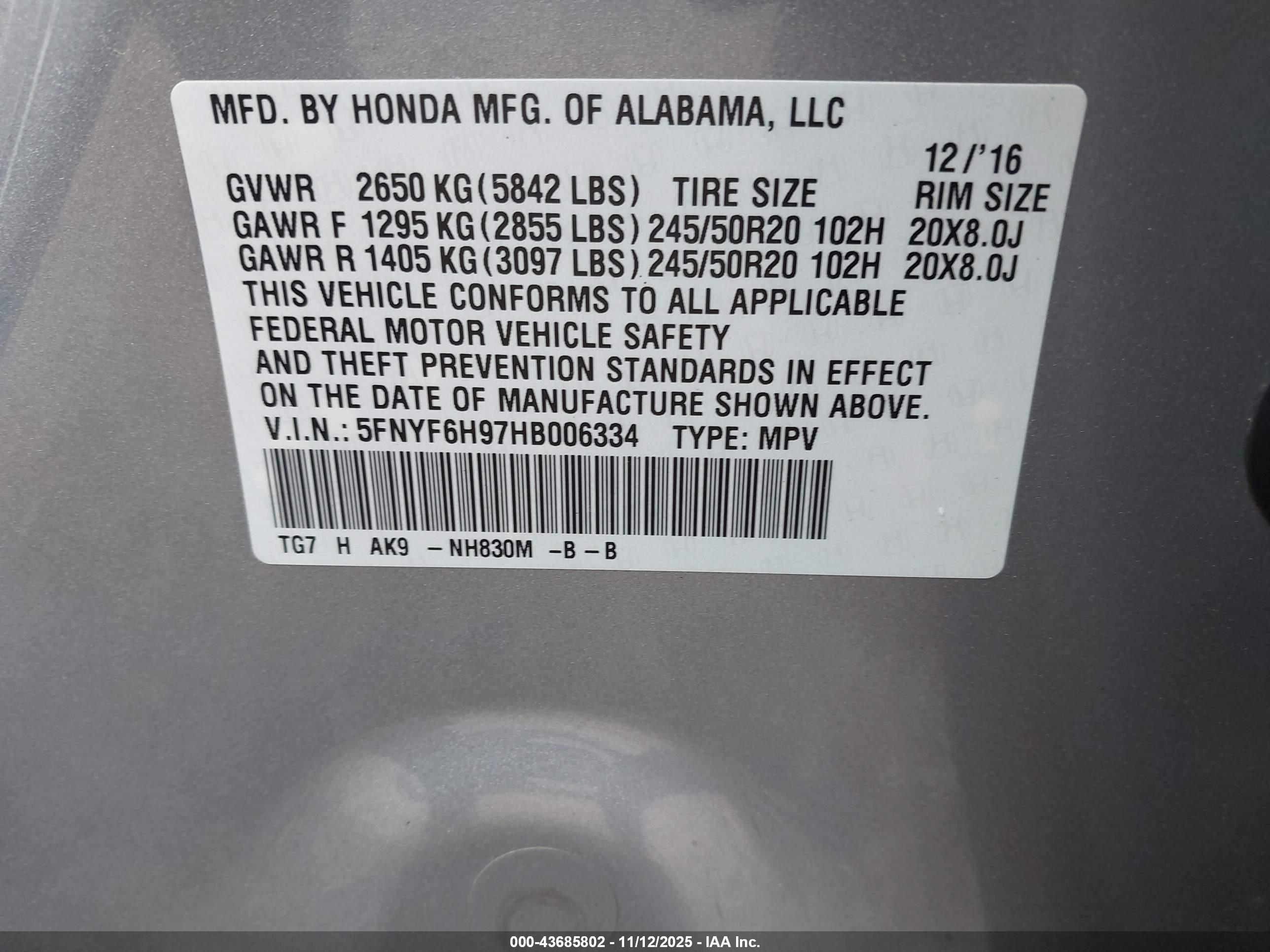 HONDA PILOT image 9