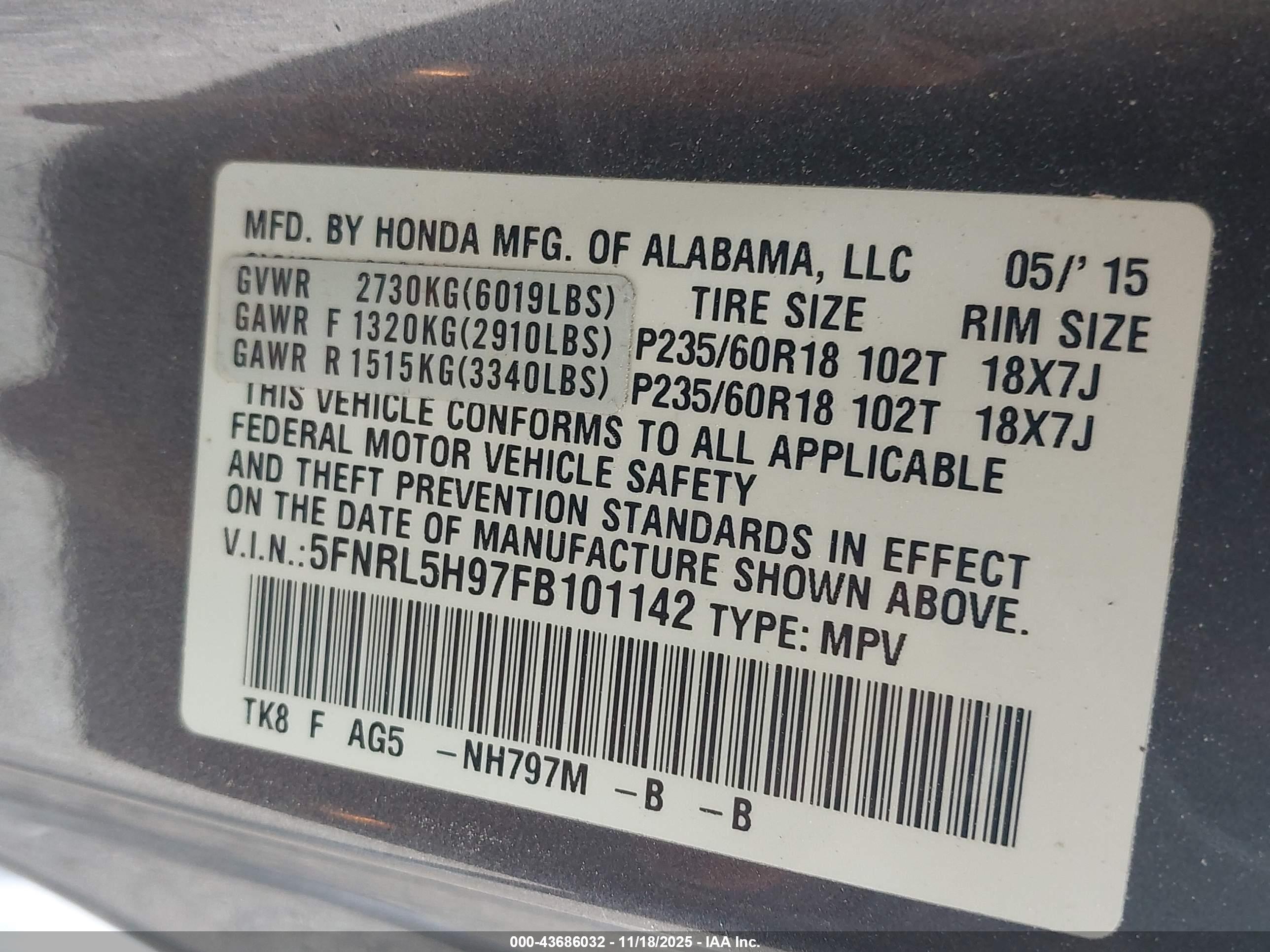 HONDA ODYSSEY image 9