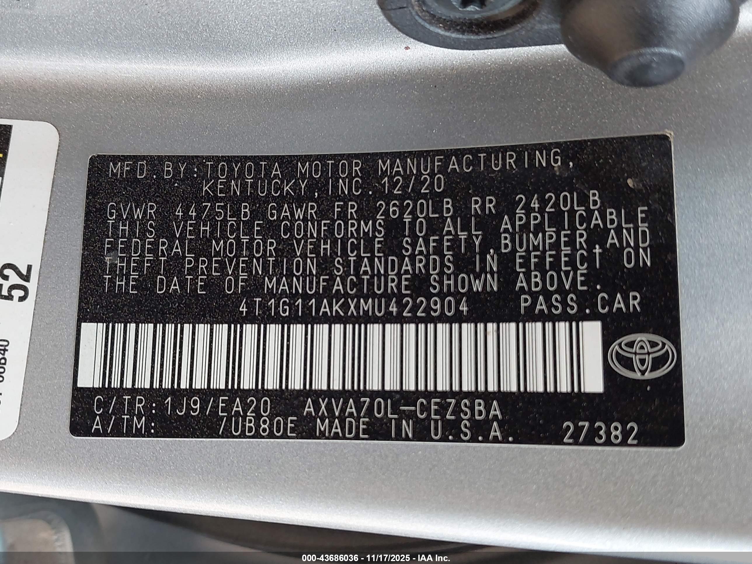 TOYOTA CAMRY image 9