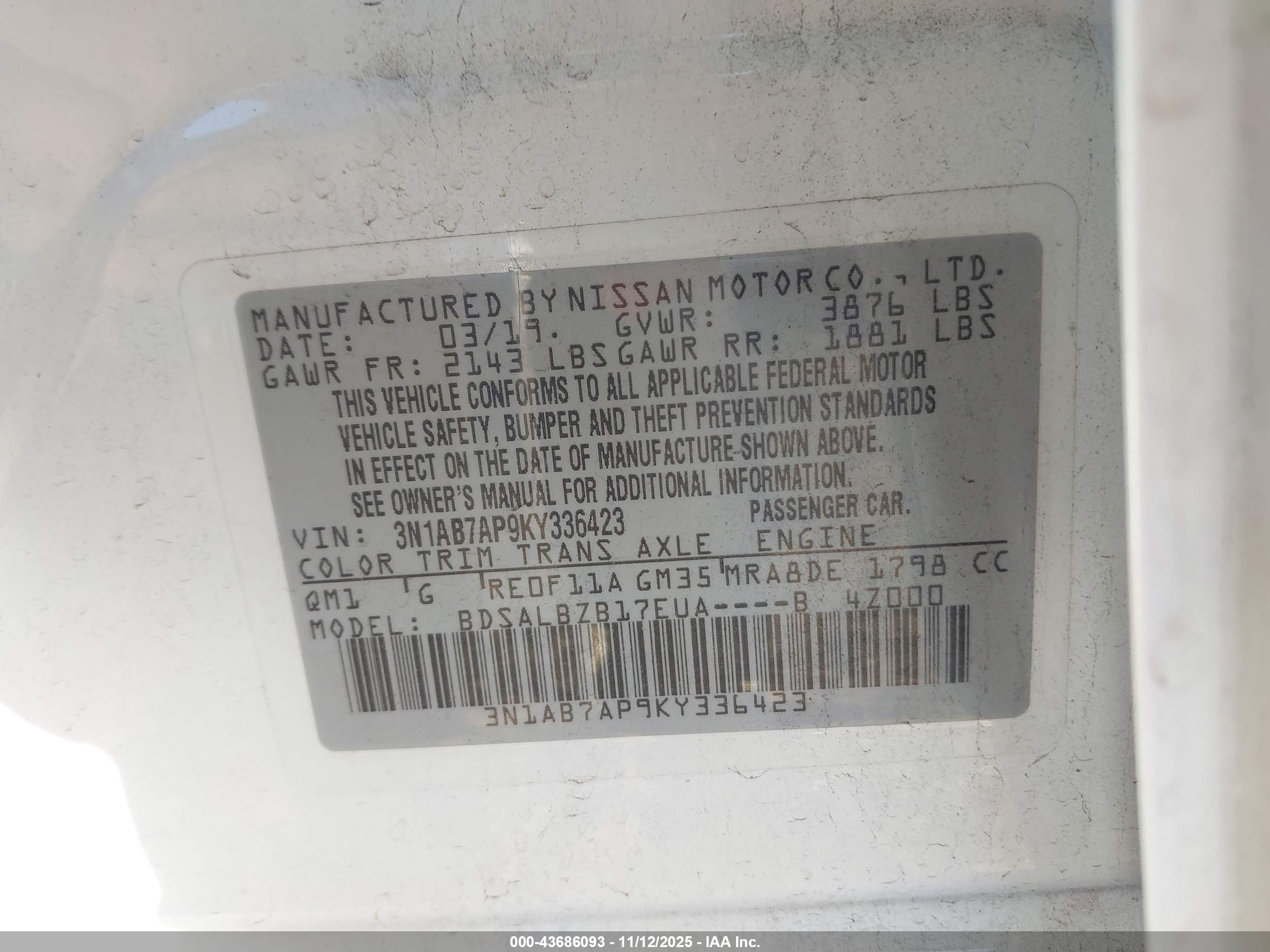 NISSAN SENTRA image 9