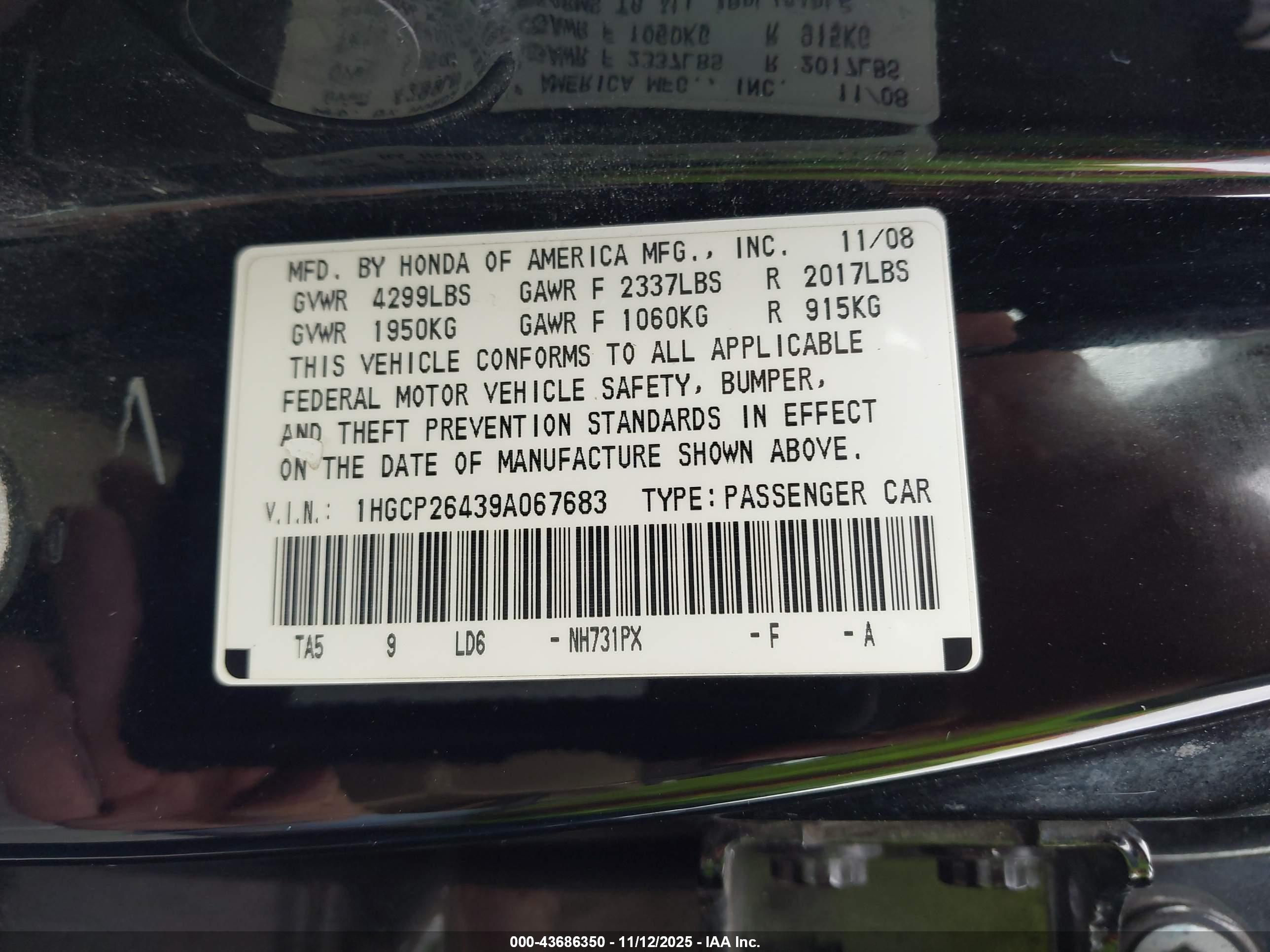 HONDA ACCORD image 9