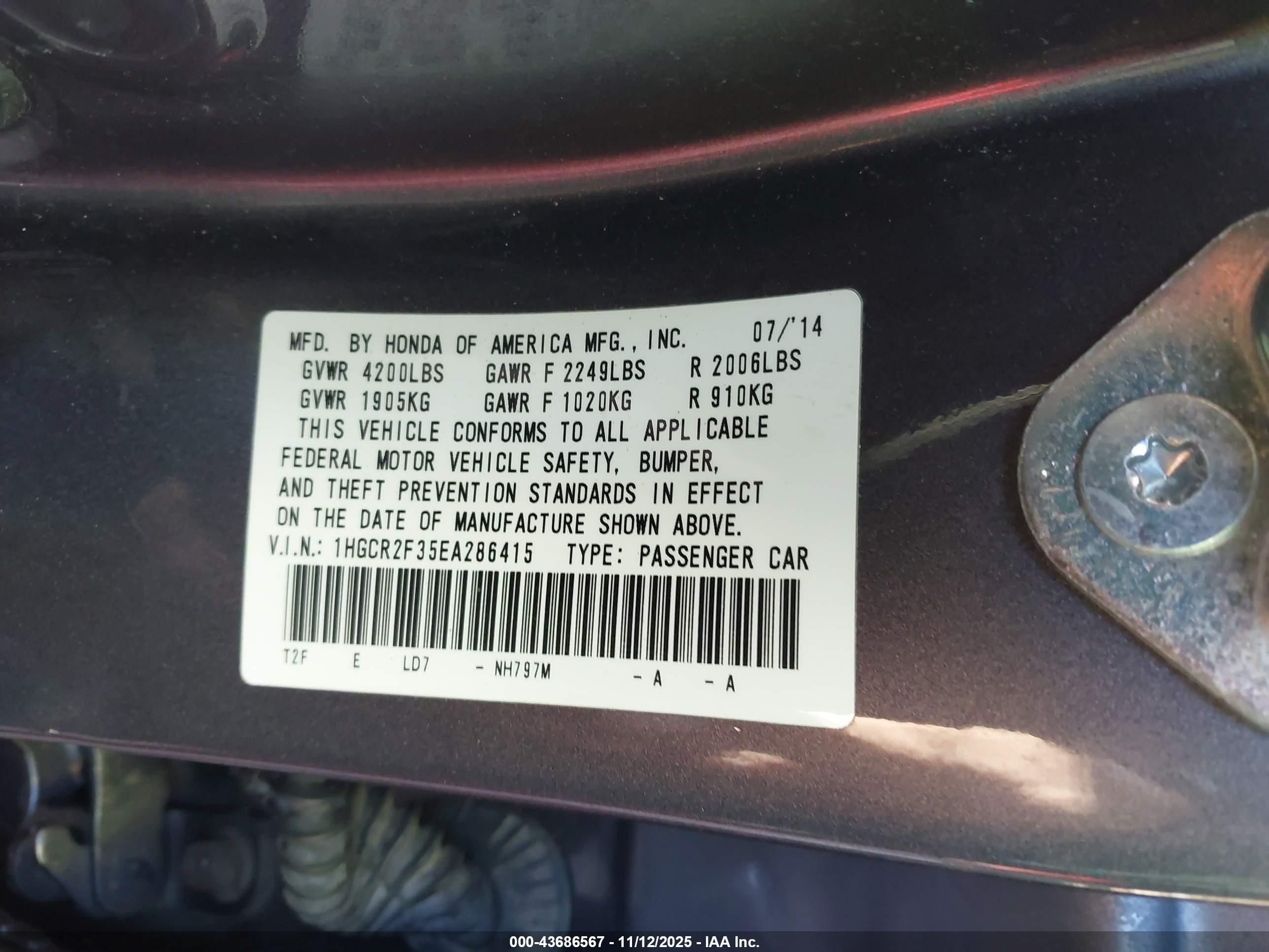 HONDA ACCORD image 9