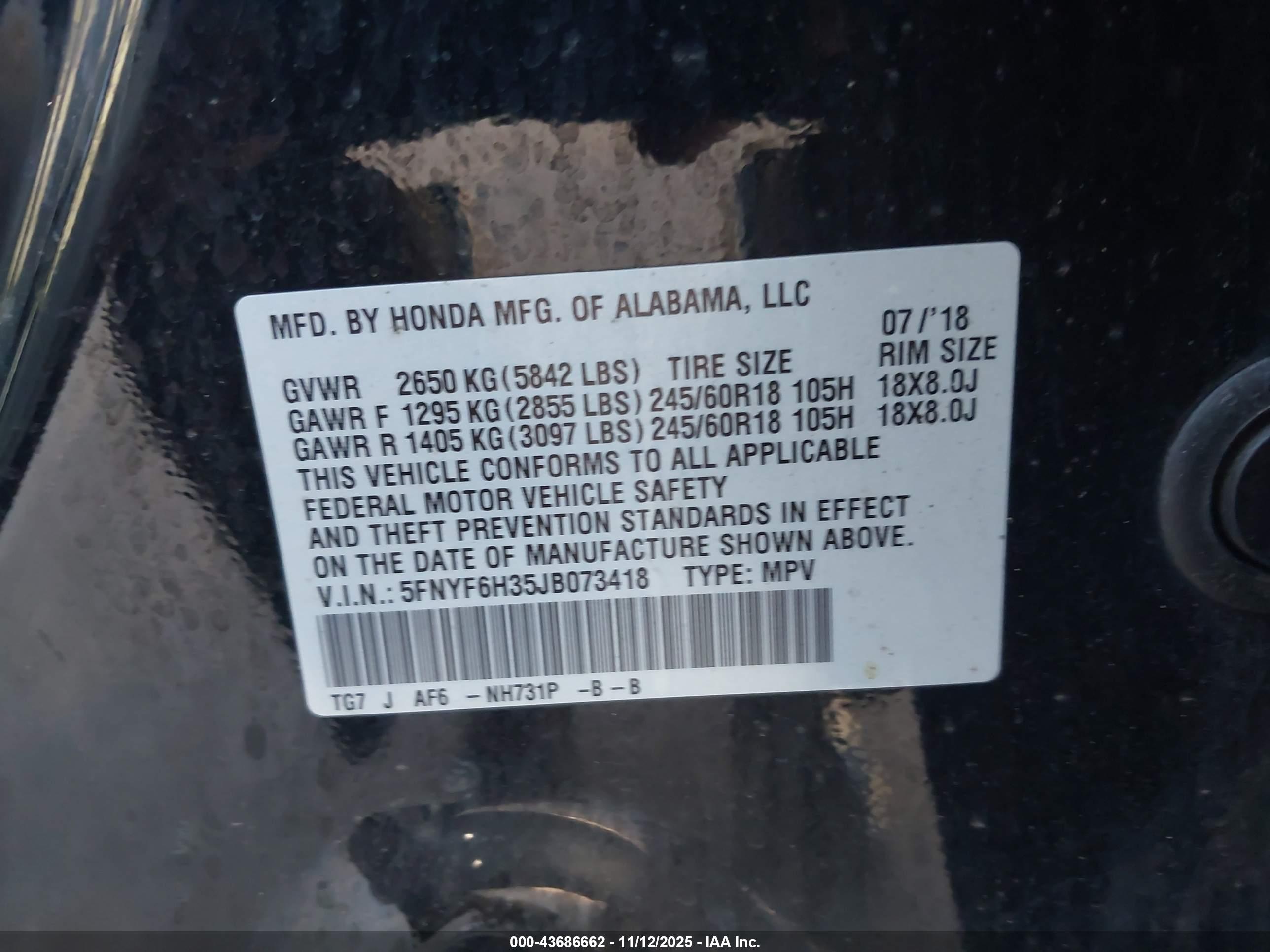 HONDA PILOT image 9
