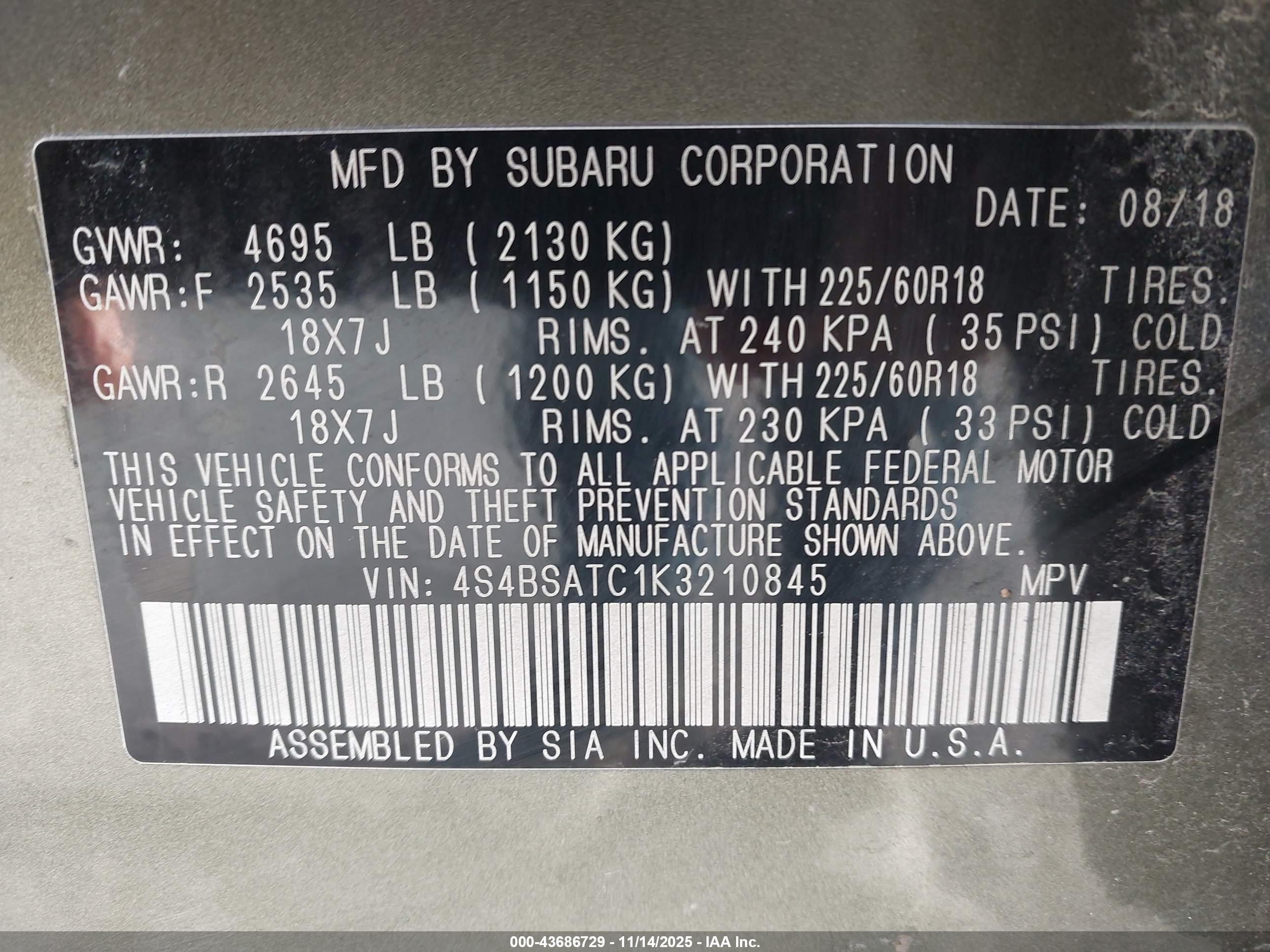 SUBARU OUTBACK image 9