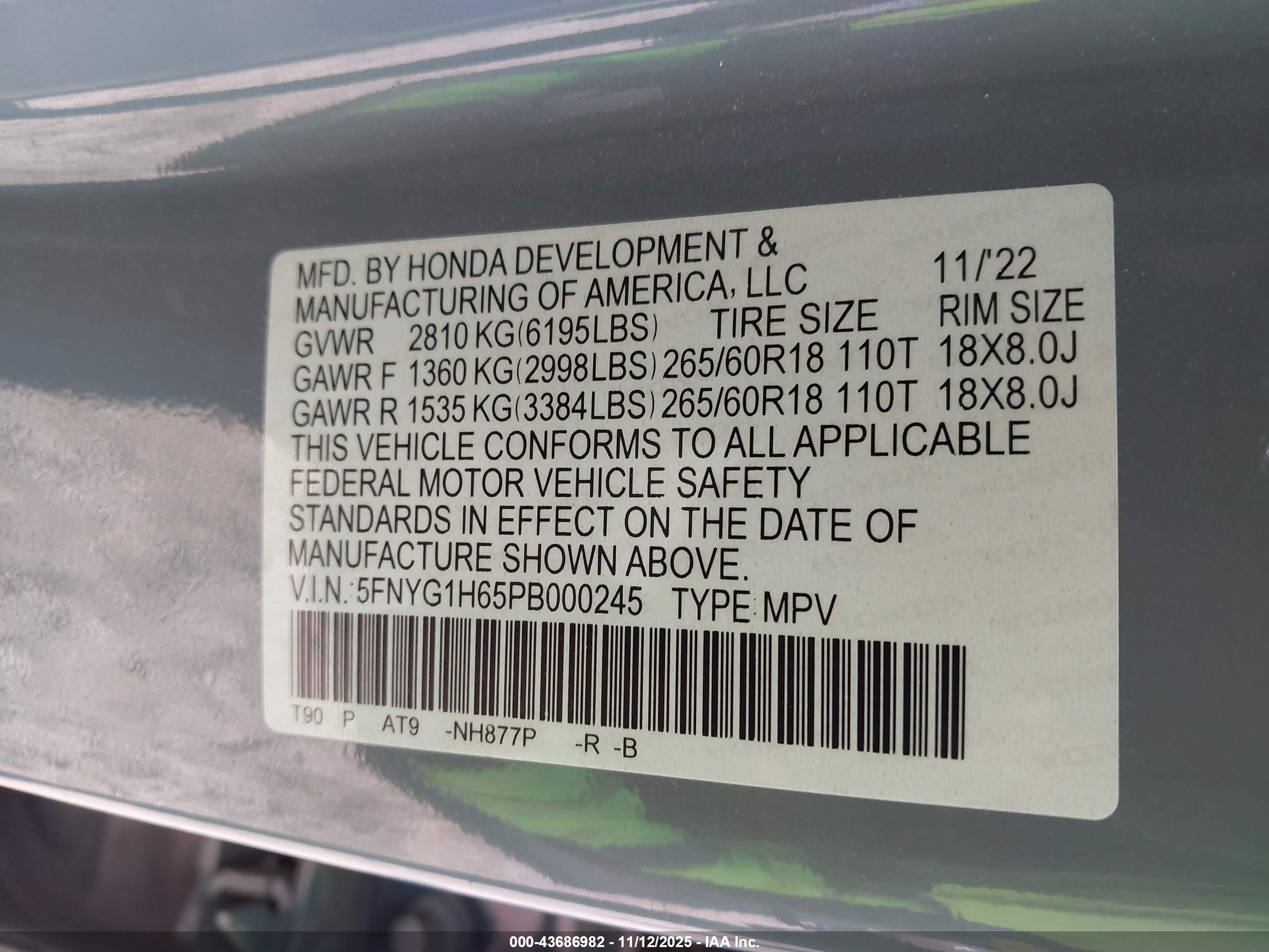HONDA PILOT image 9