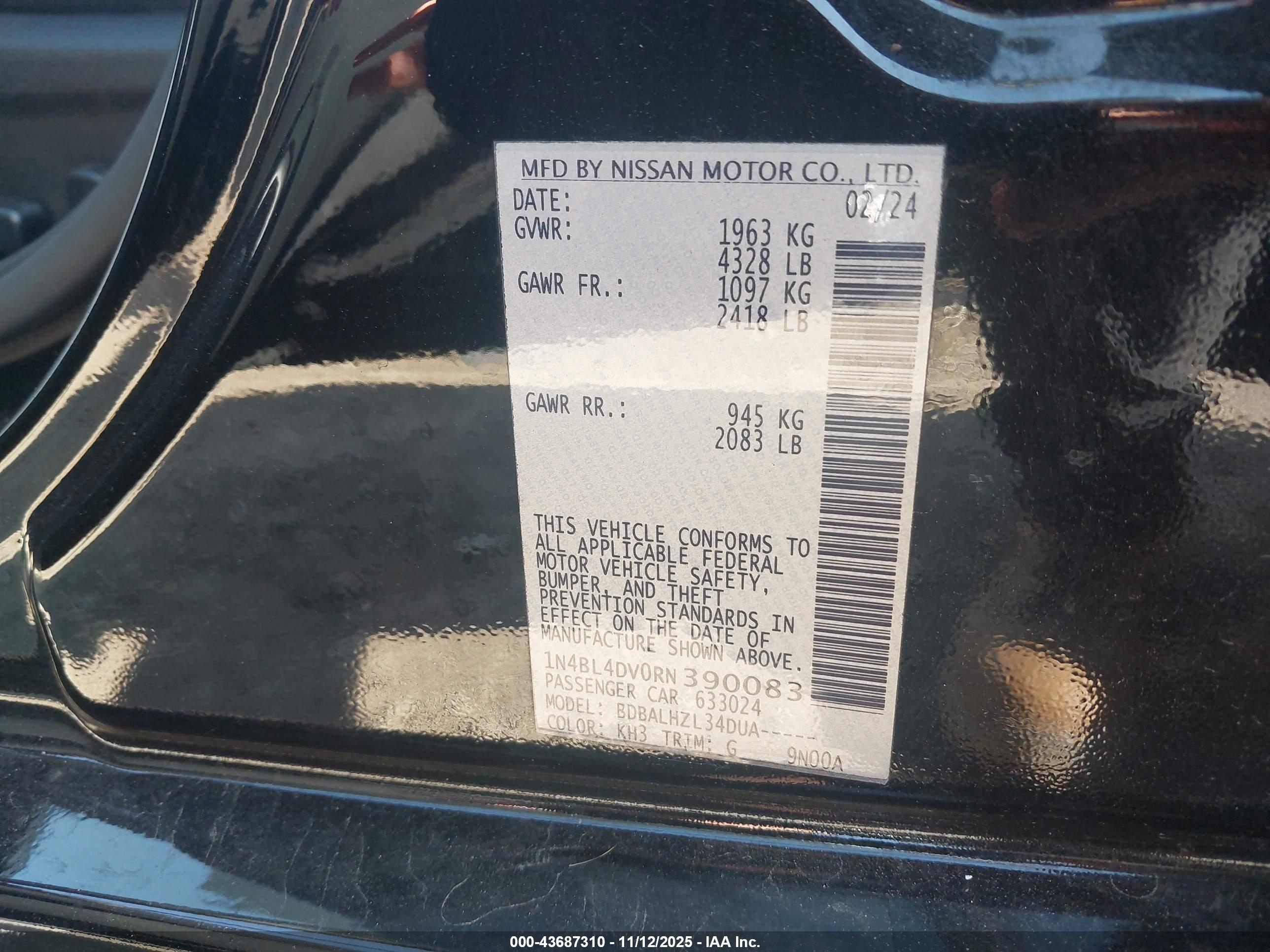 NISSAN ALTIMA image 9