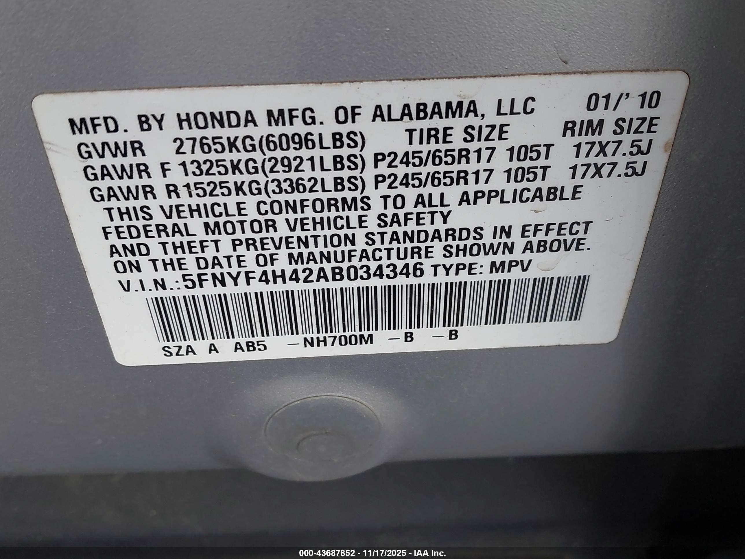 HONDA PILOT image 9