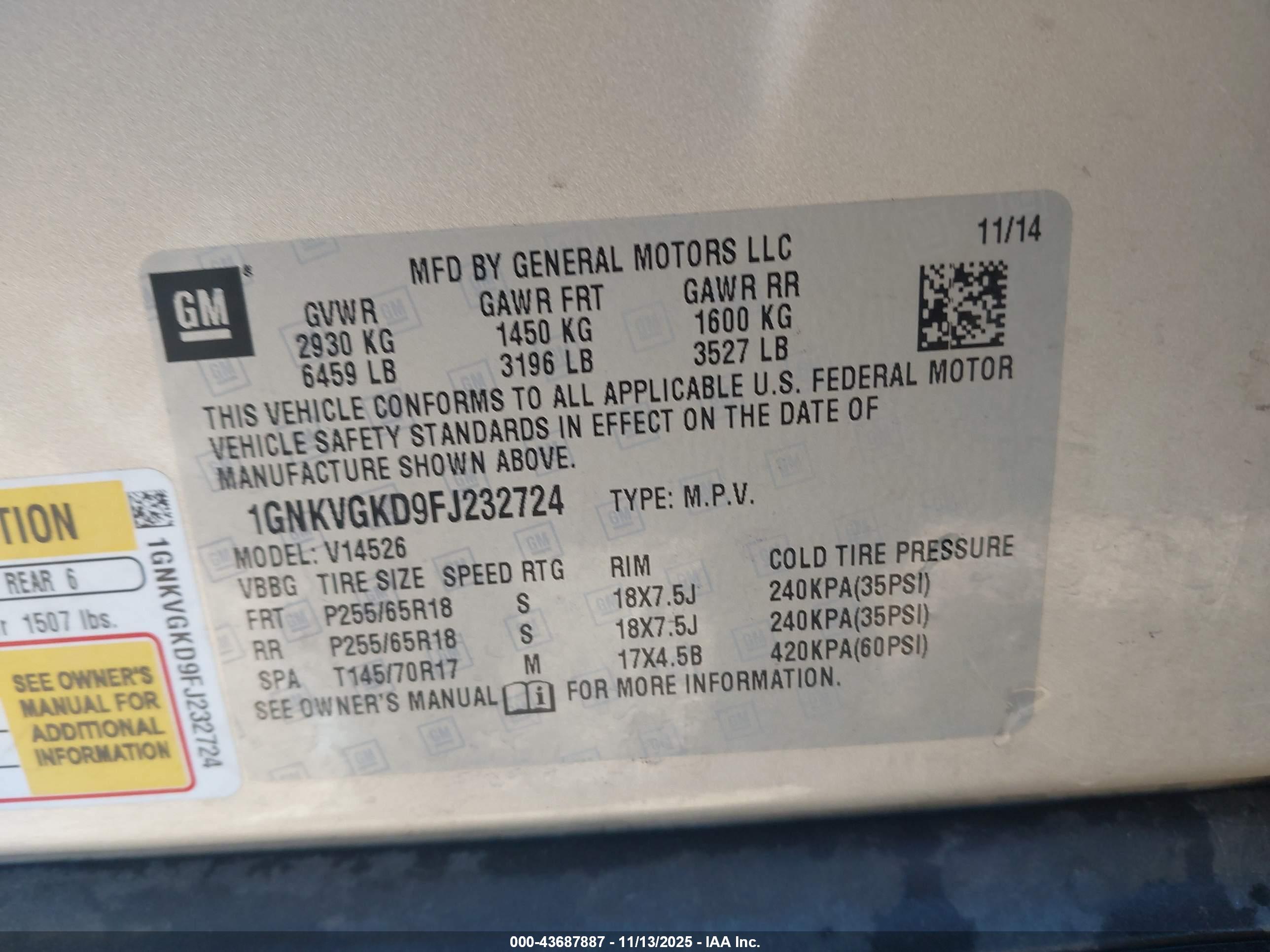 CHEVROLET TRAVERSE image 9