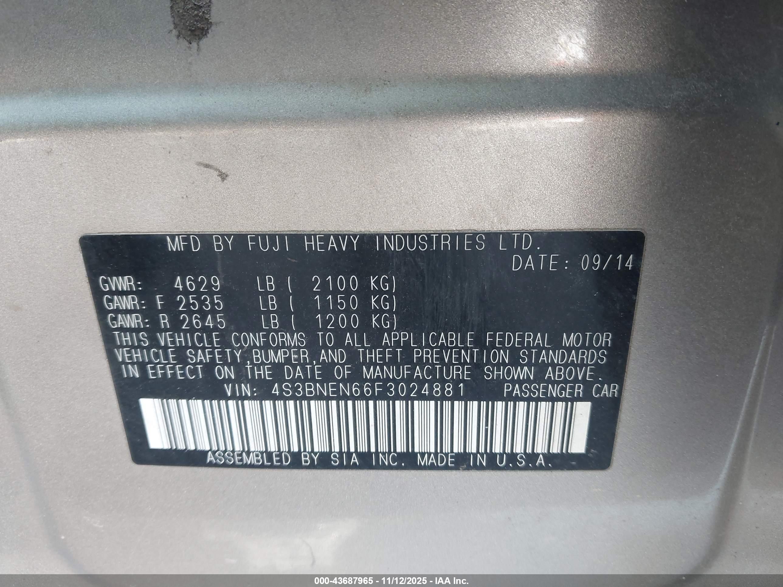 SUBARU LEGACY image 9