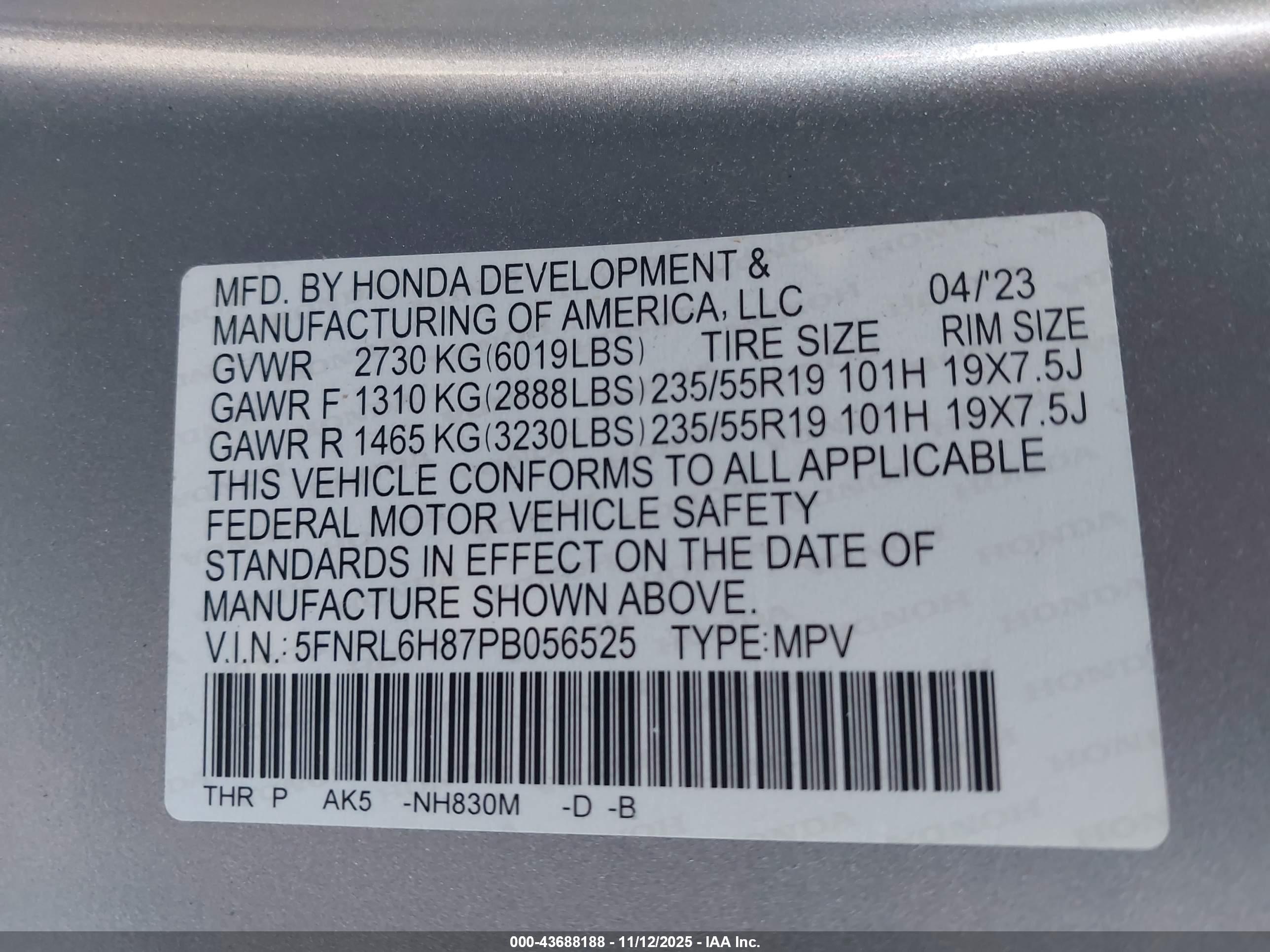 HONDA ODYSSEY image 9