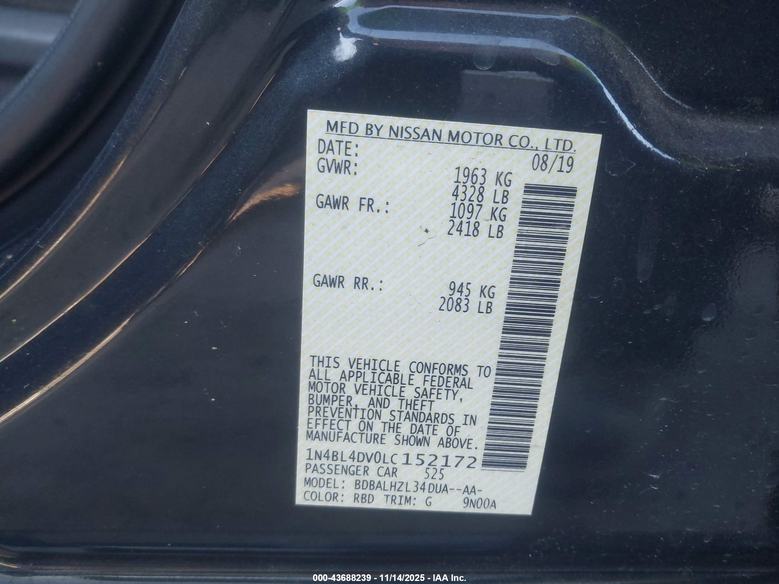 NISSAN ALTIMA image 9