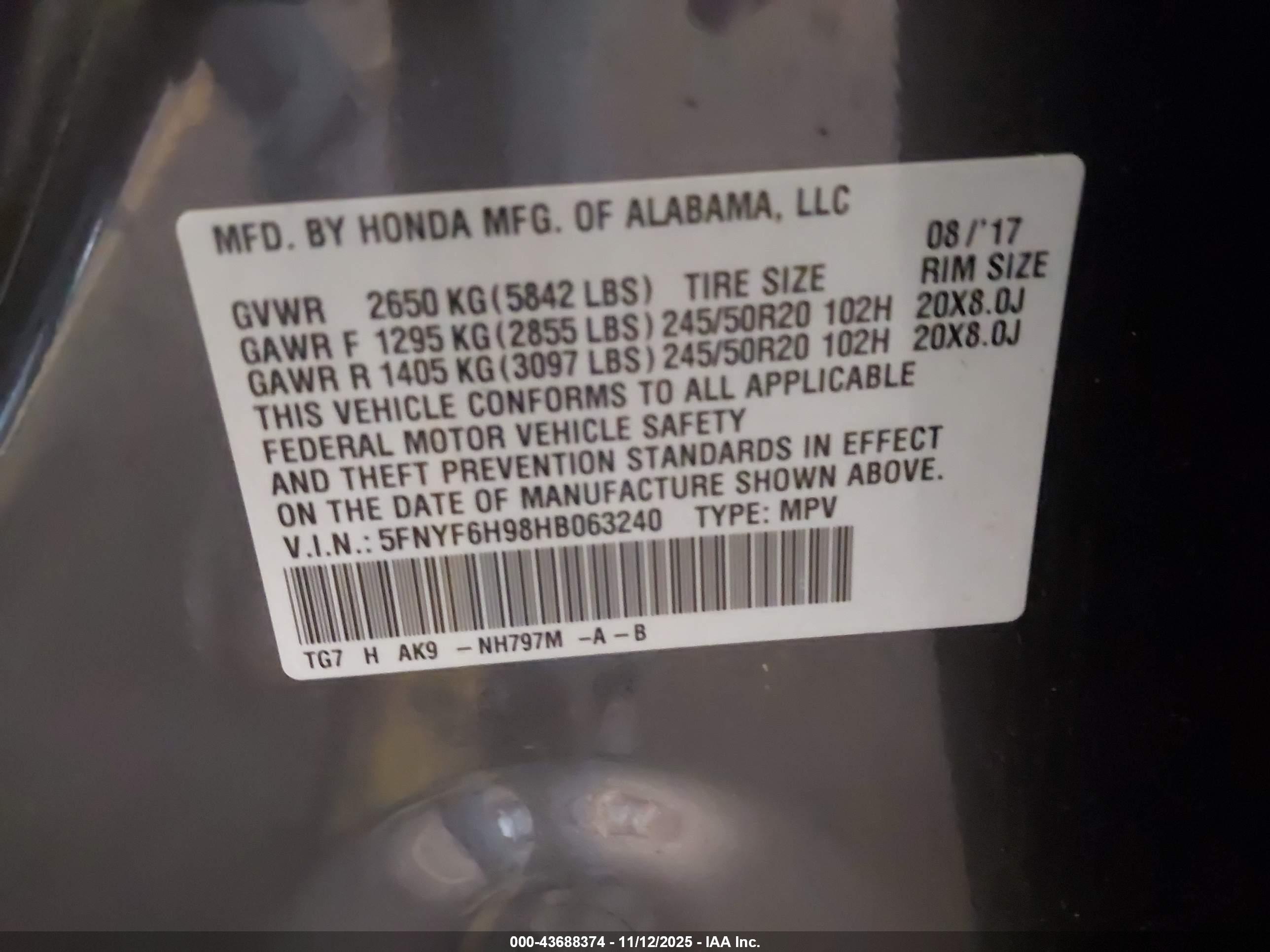 HONDA PILOT image 9