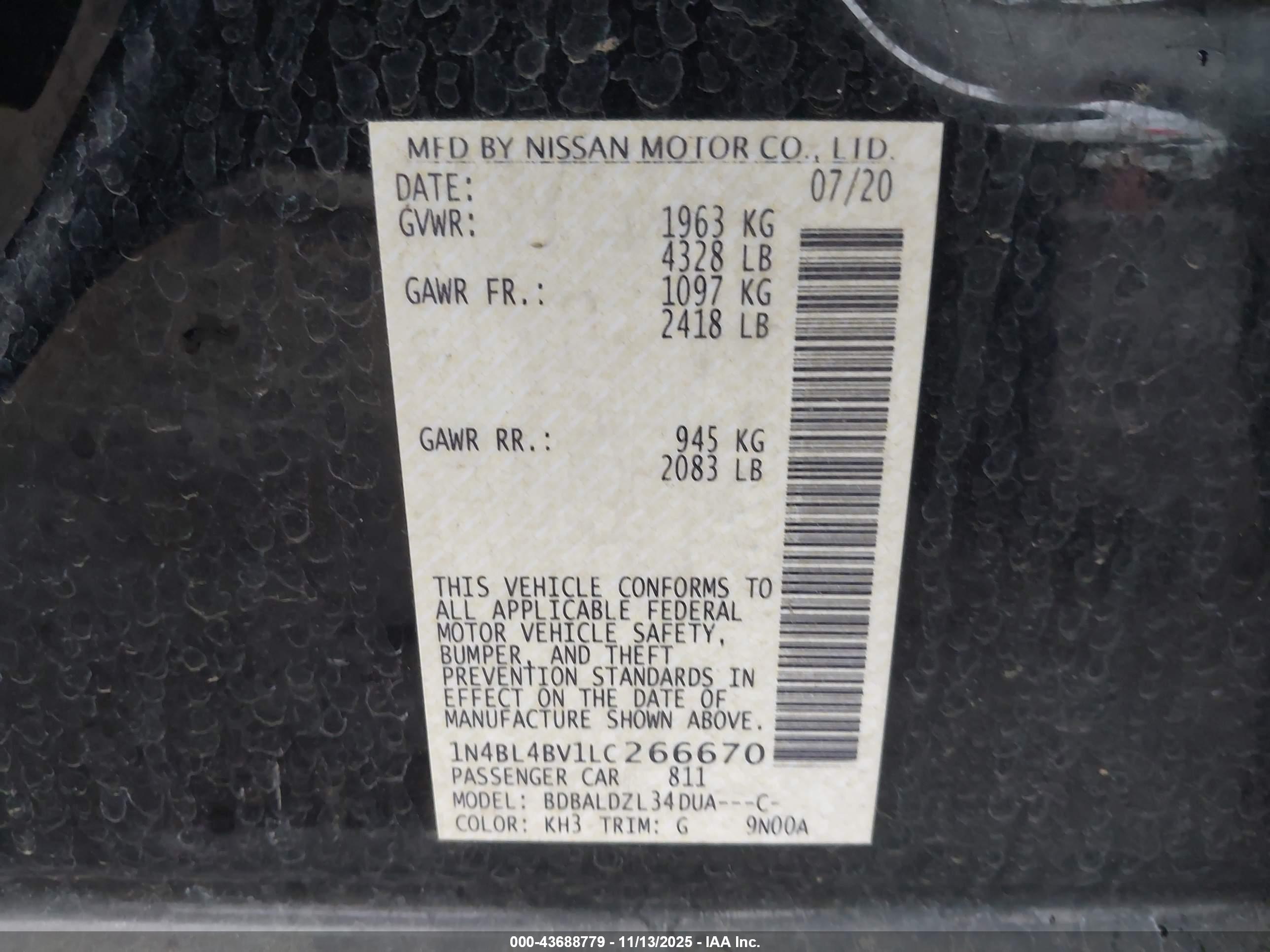 NISSAN ALTIMA image 9