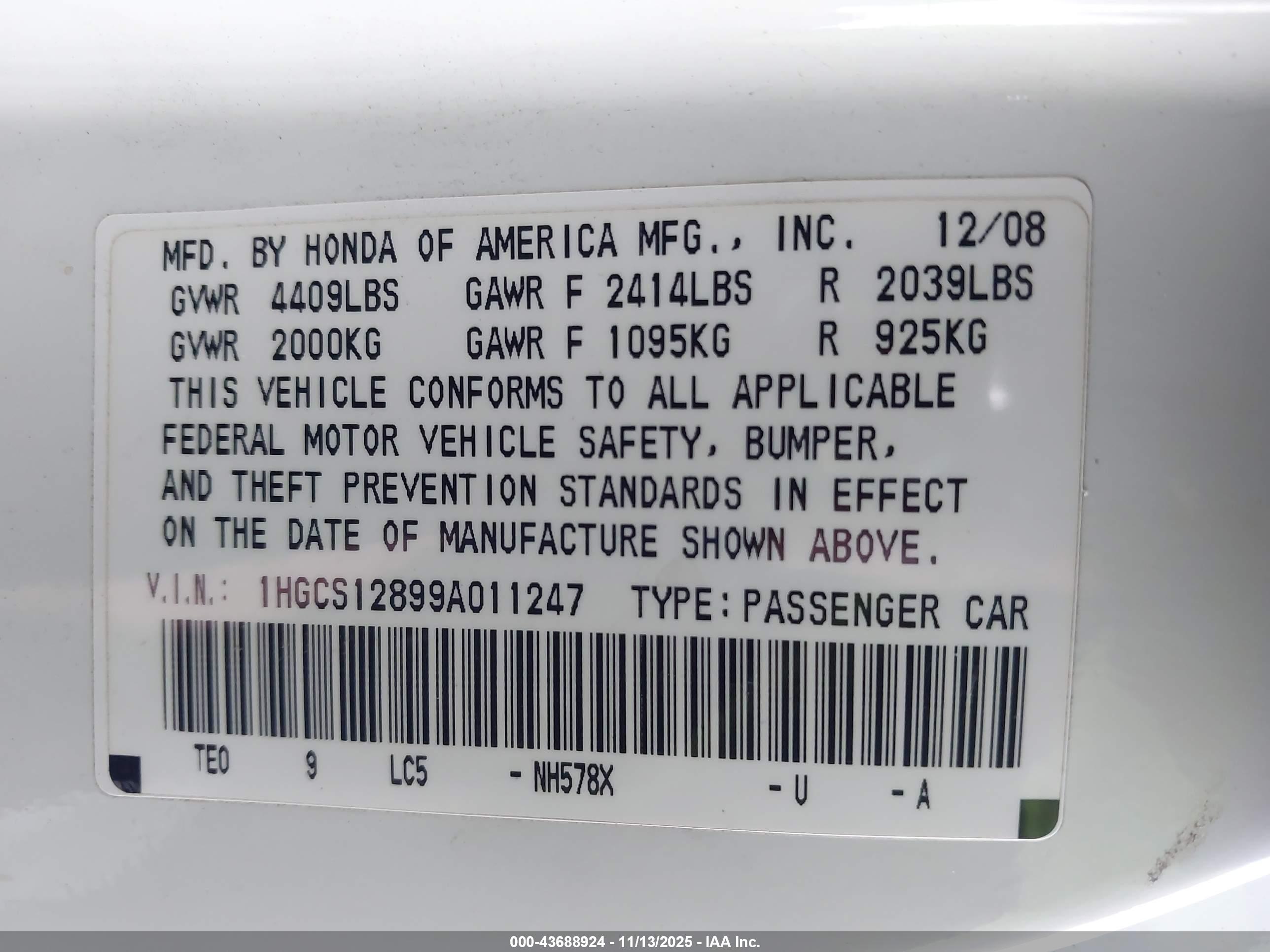 HONDA ACCORD image 9
