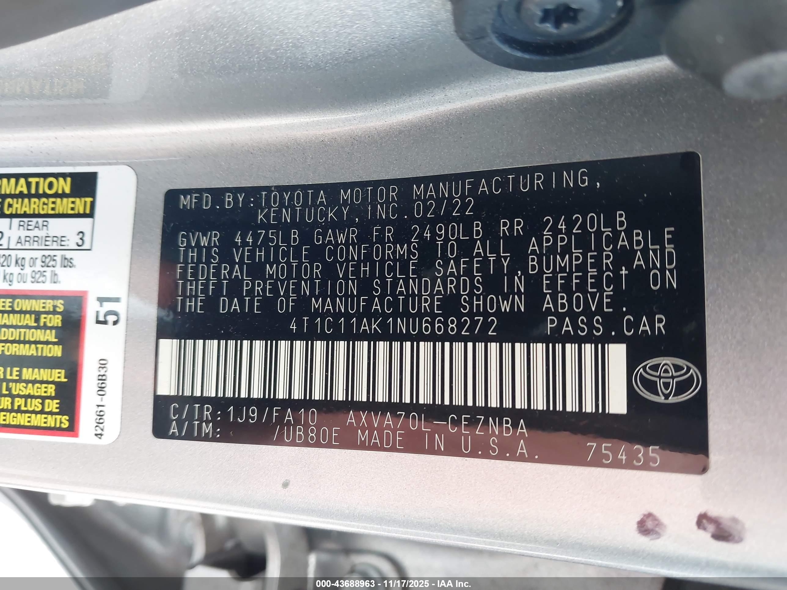 TOYOTA CAMRY image 9