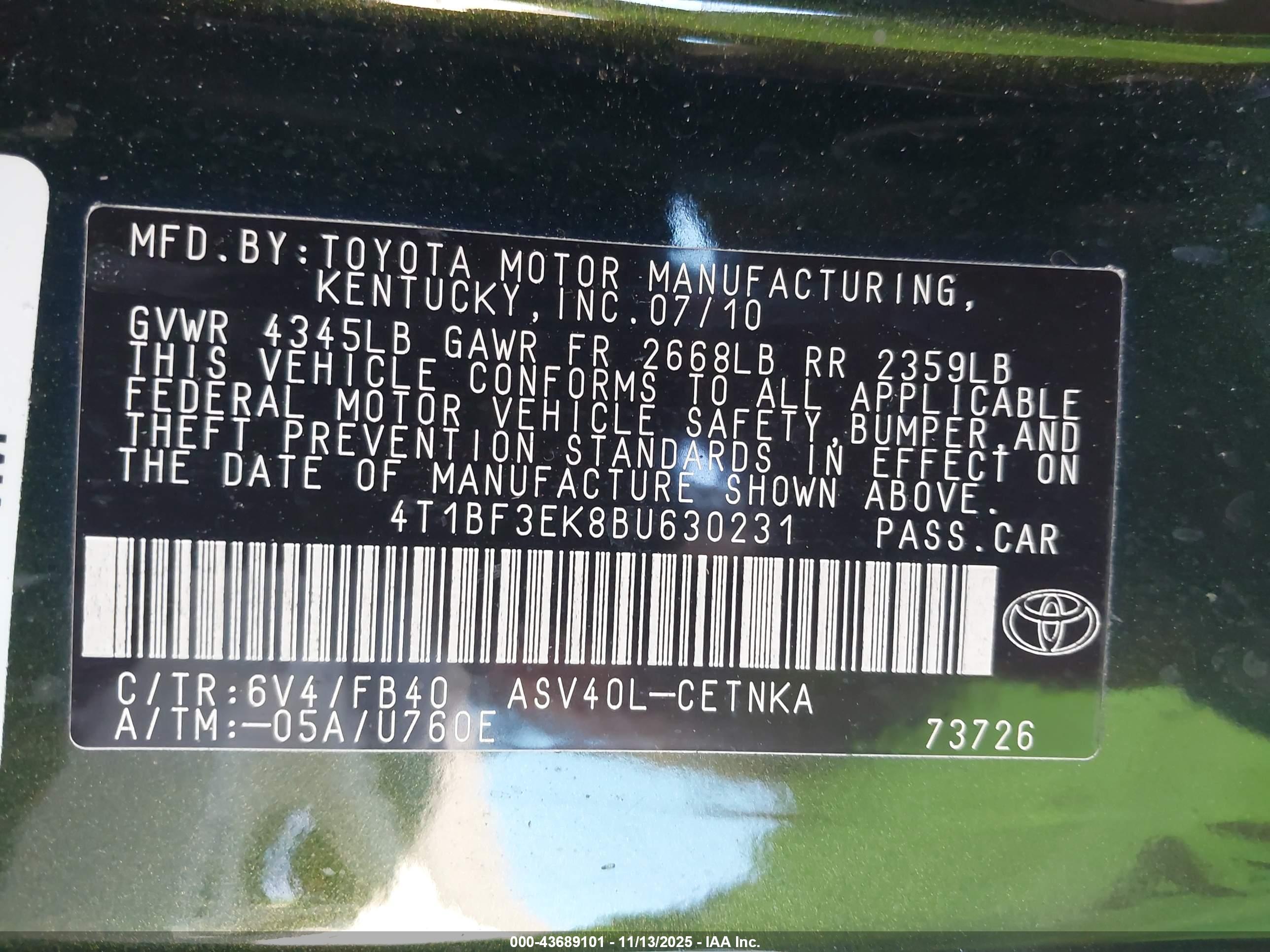 TOYOTA CAMRY image 9