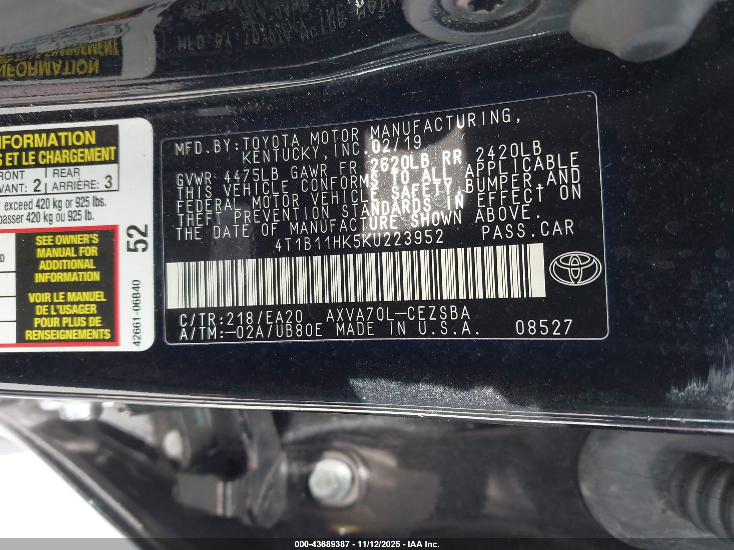 TOYOTA CAMRY image 9