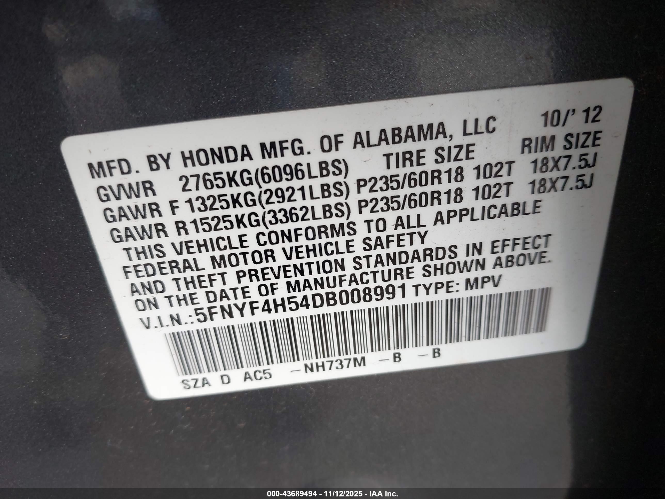 HONDA PILOT image 9