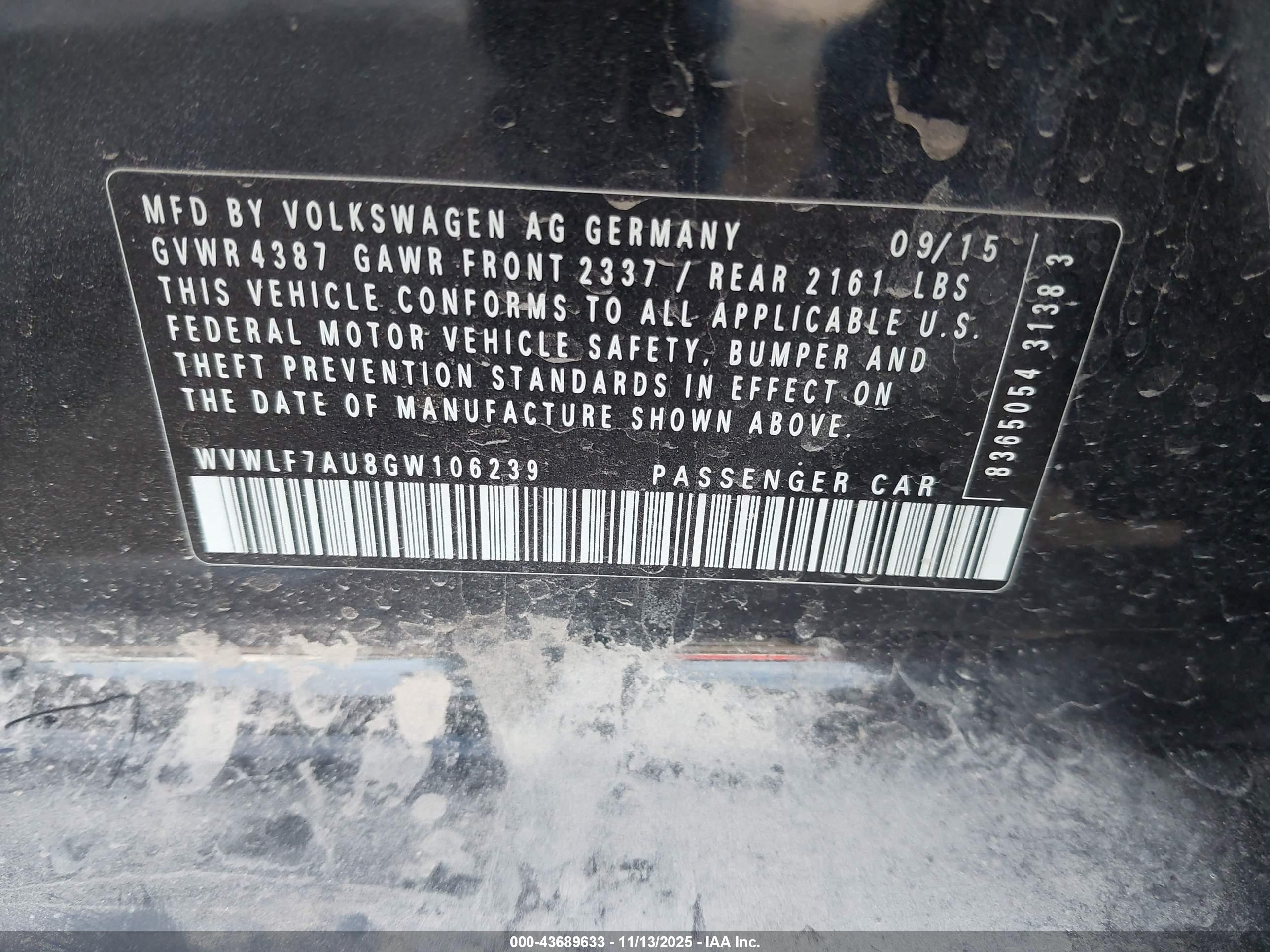 VOLKSWAGEN GOLF image 9