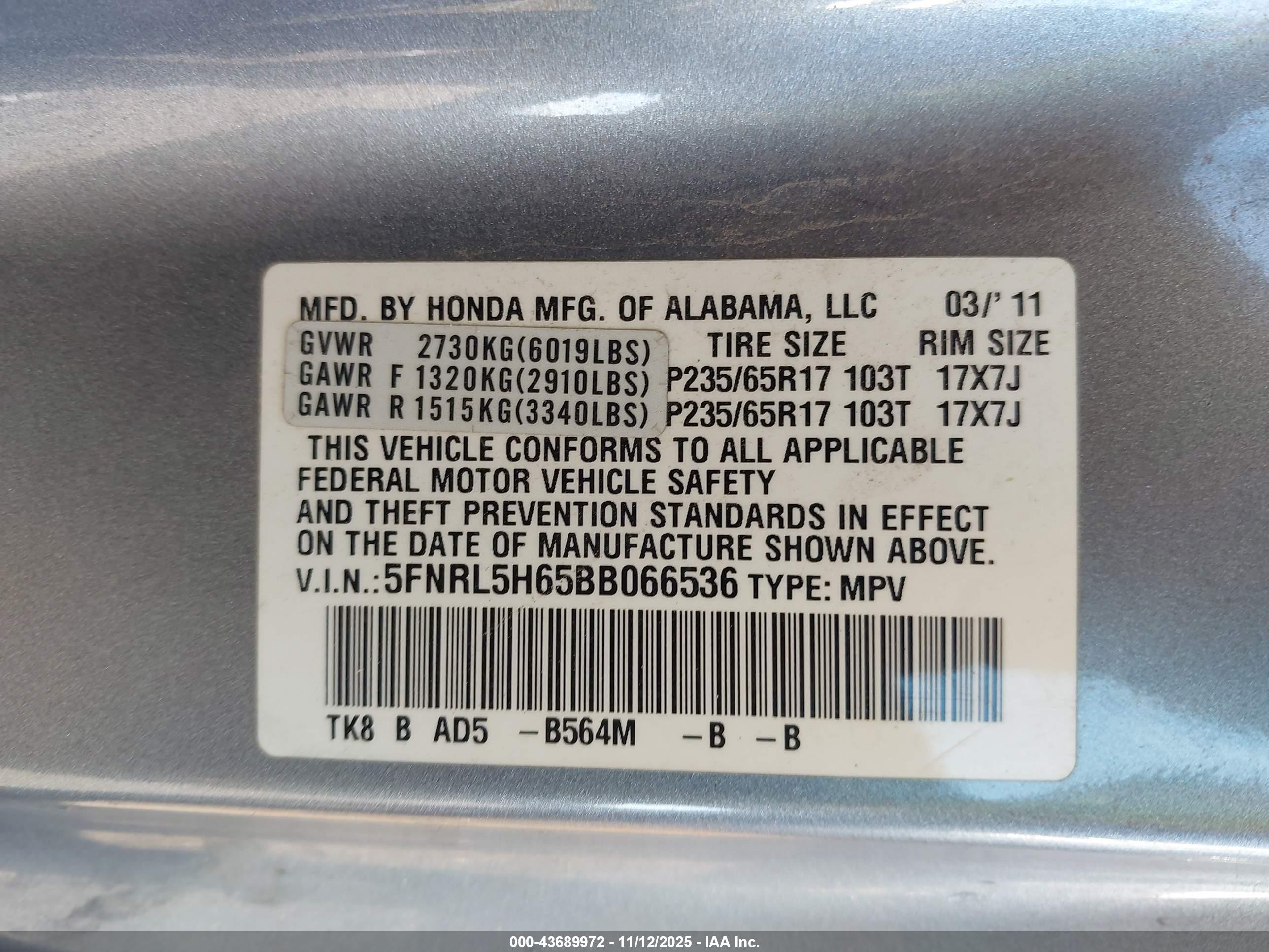 HONDA ODYSSEY image 9