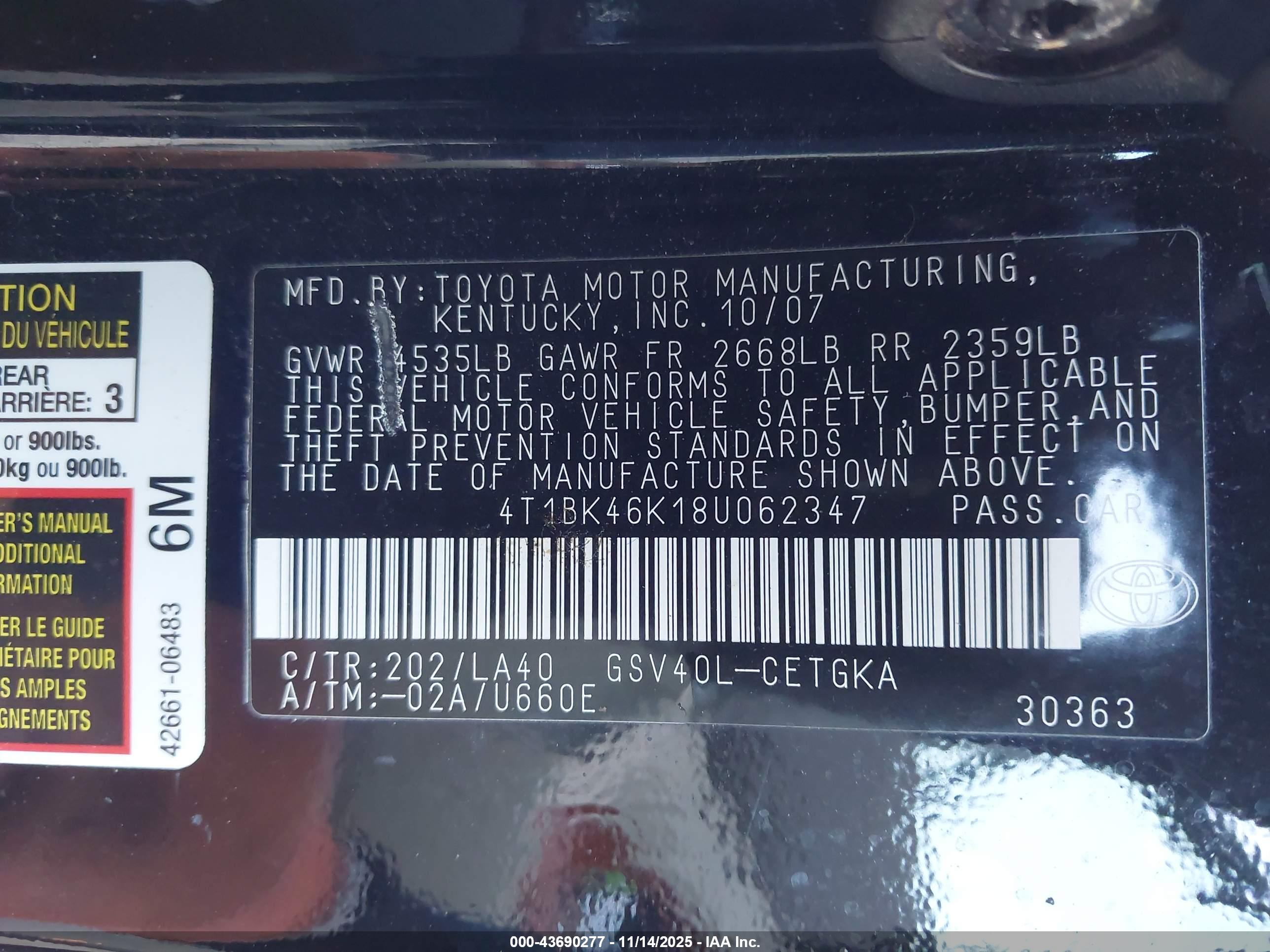 TOYOTA CAMRY image 9