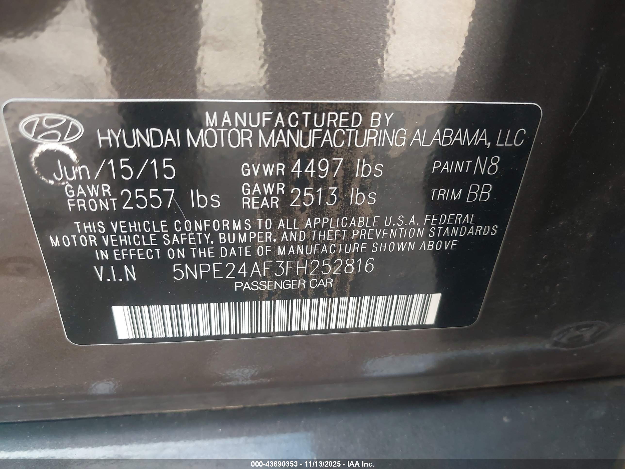 HYUNDAI SONATA image 9