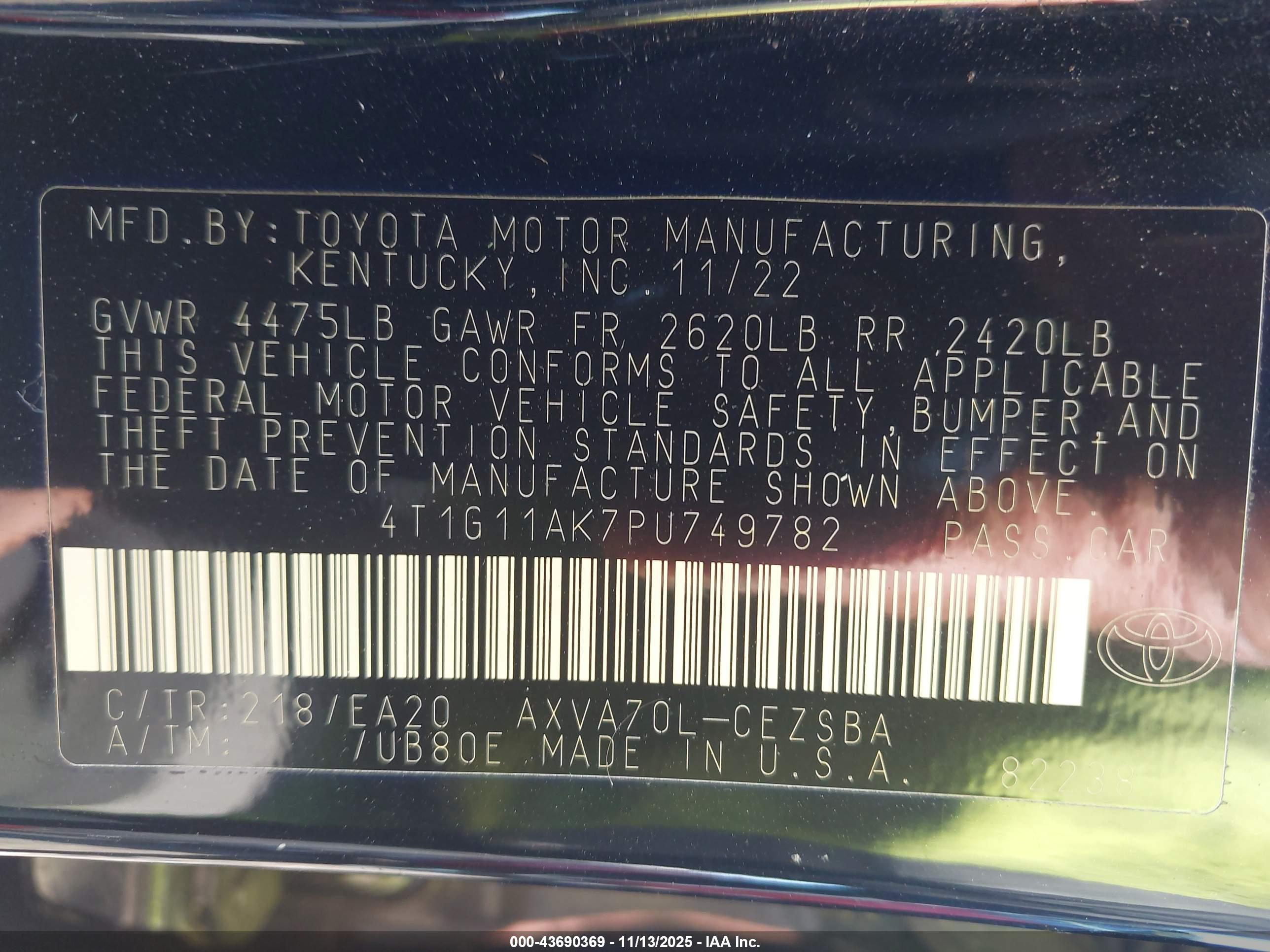 TOYOTA CAMRY image 9