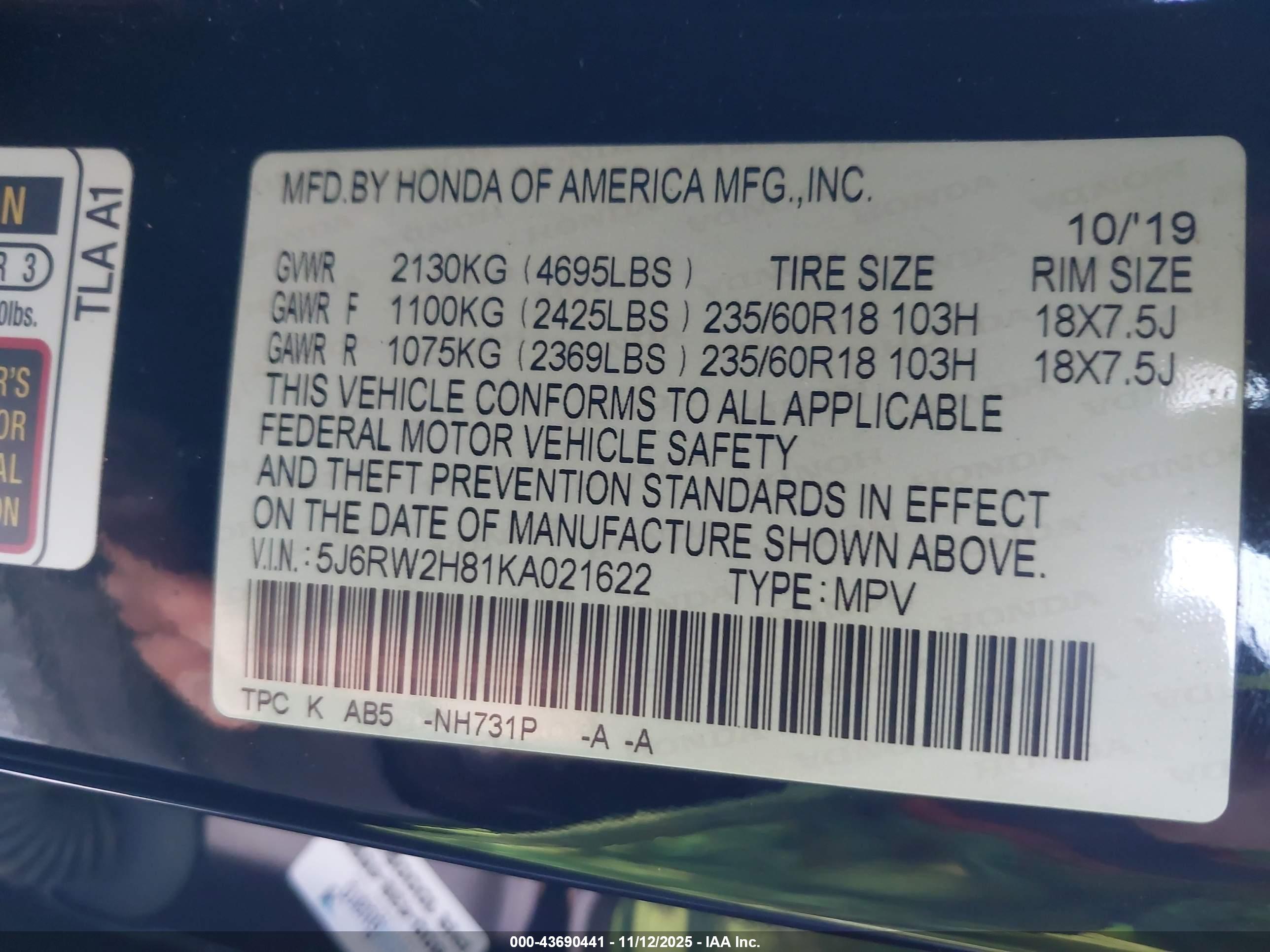 HONDA CR-V image 9