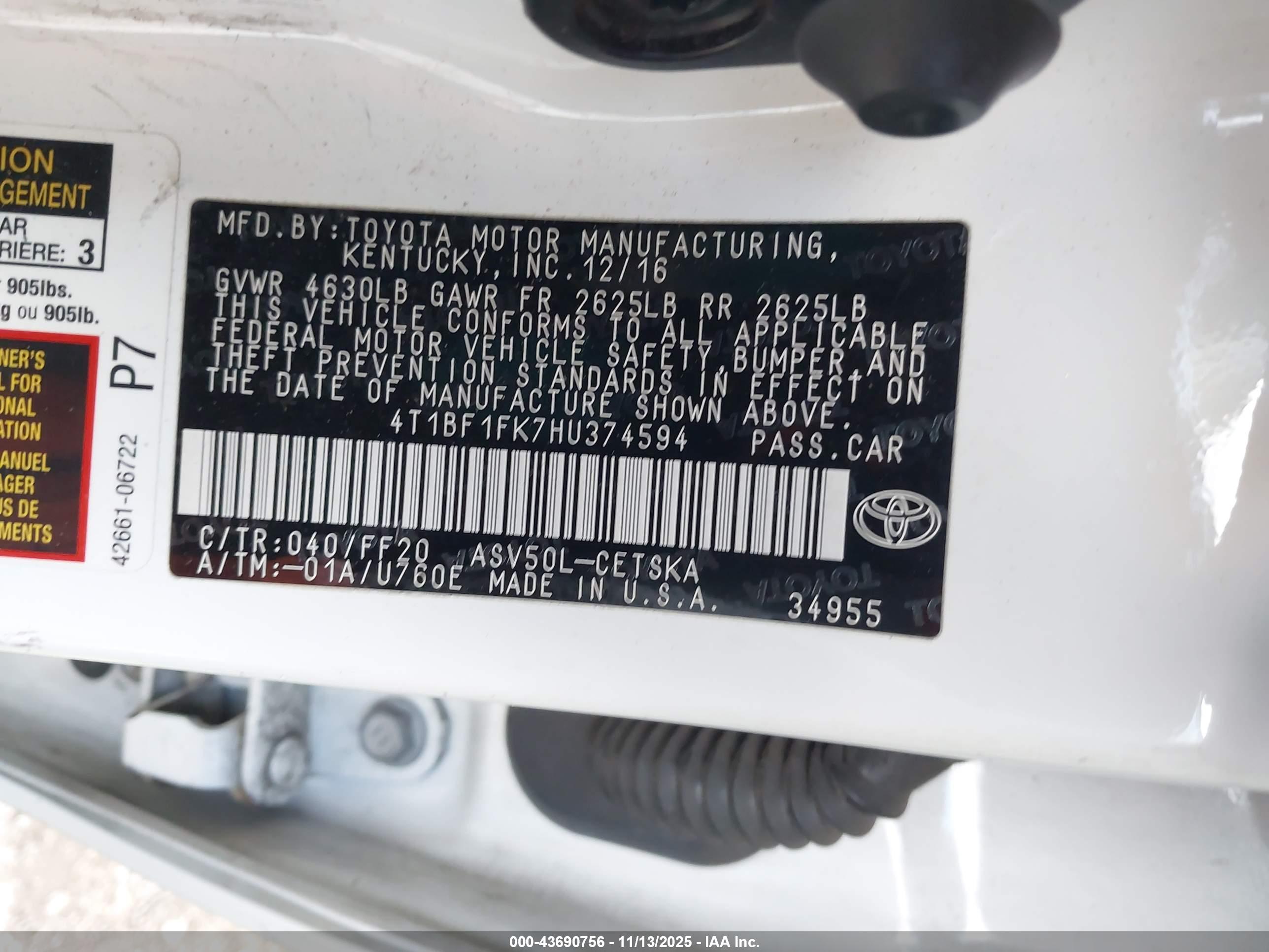TOYOTA CAMRY image 9