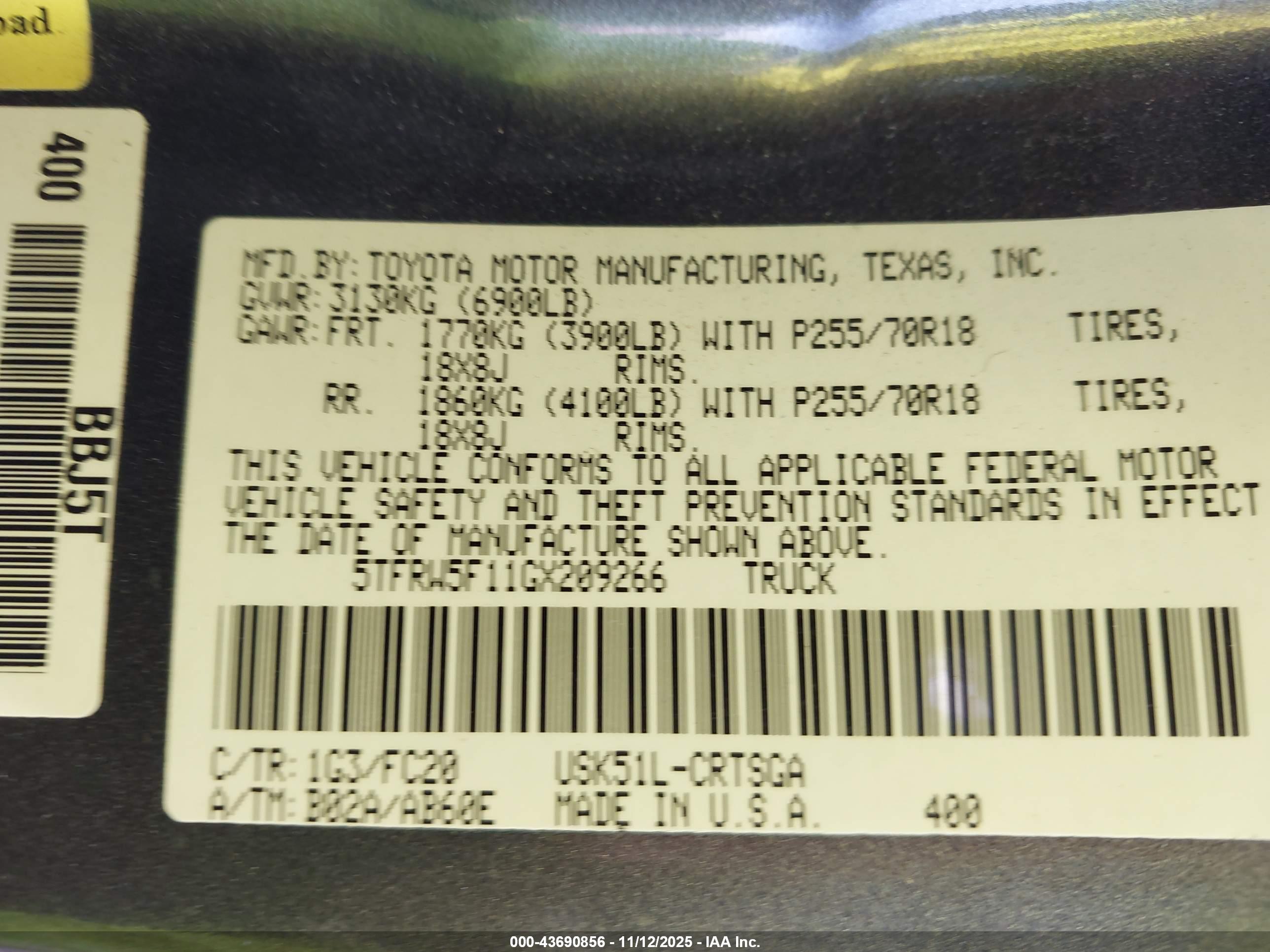 TOYOTA TUNDRA image 9