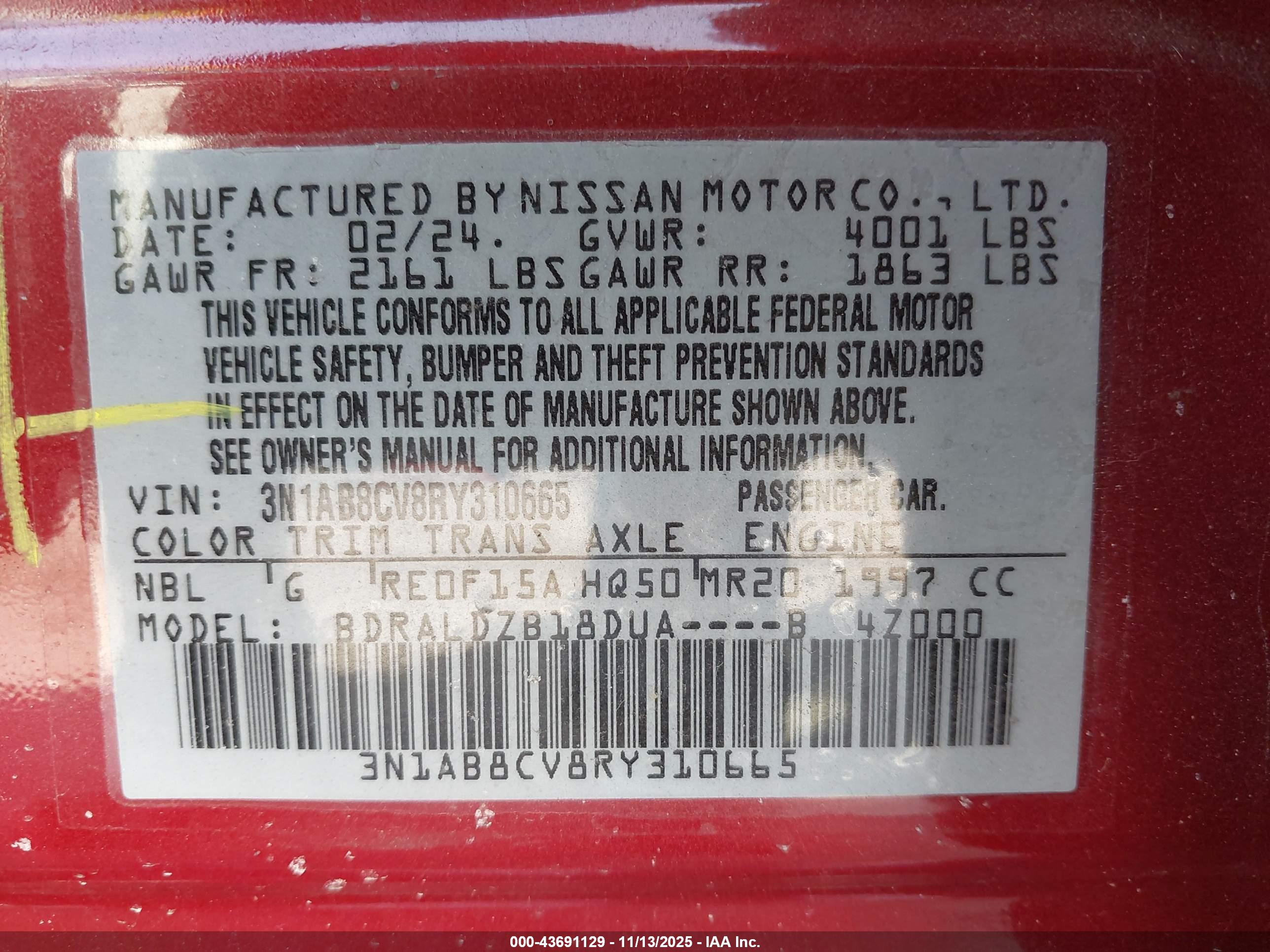 NISSAN SENTRA image 9