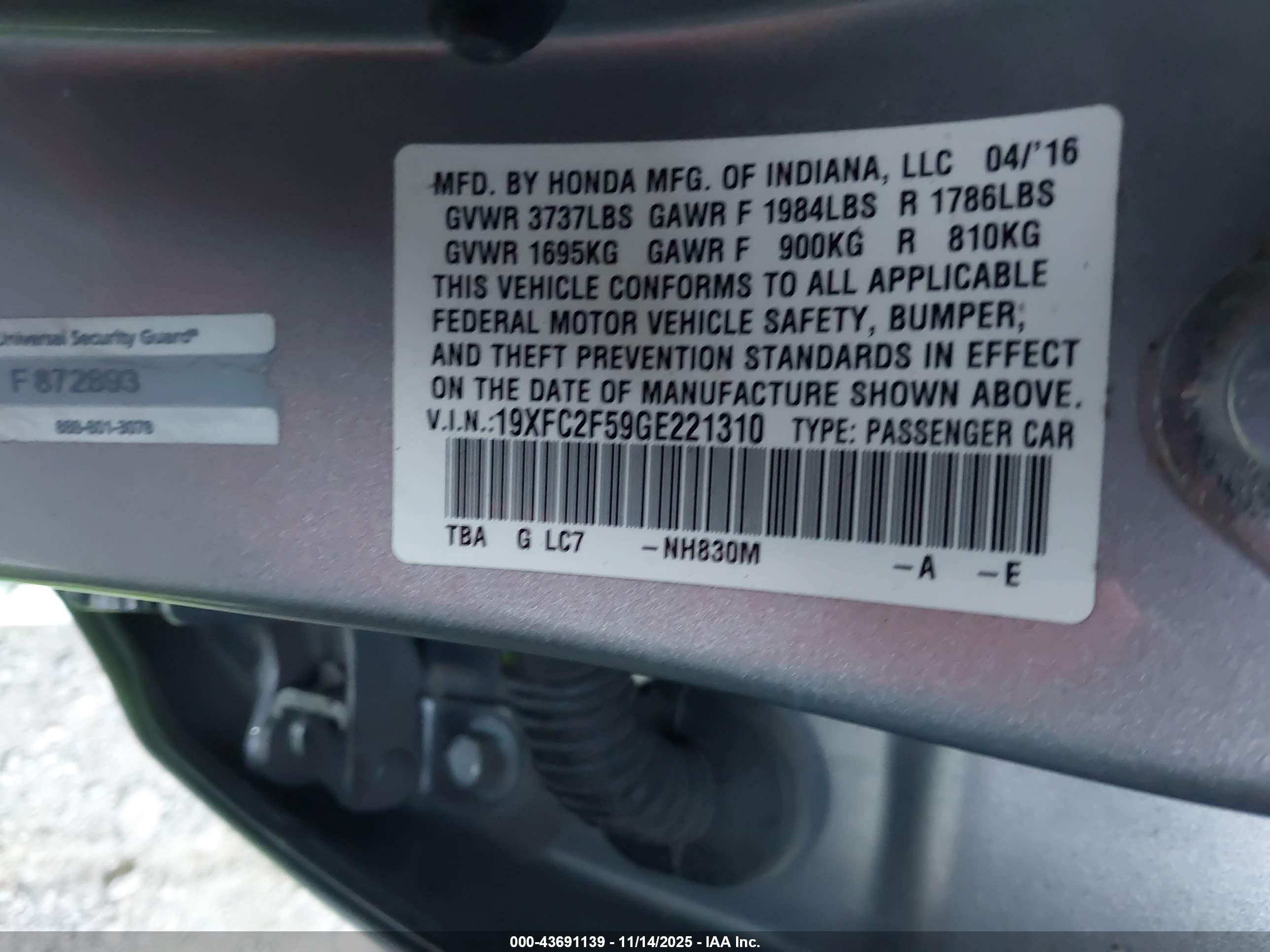 HONDA CIVIC image 9