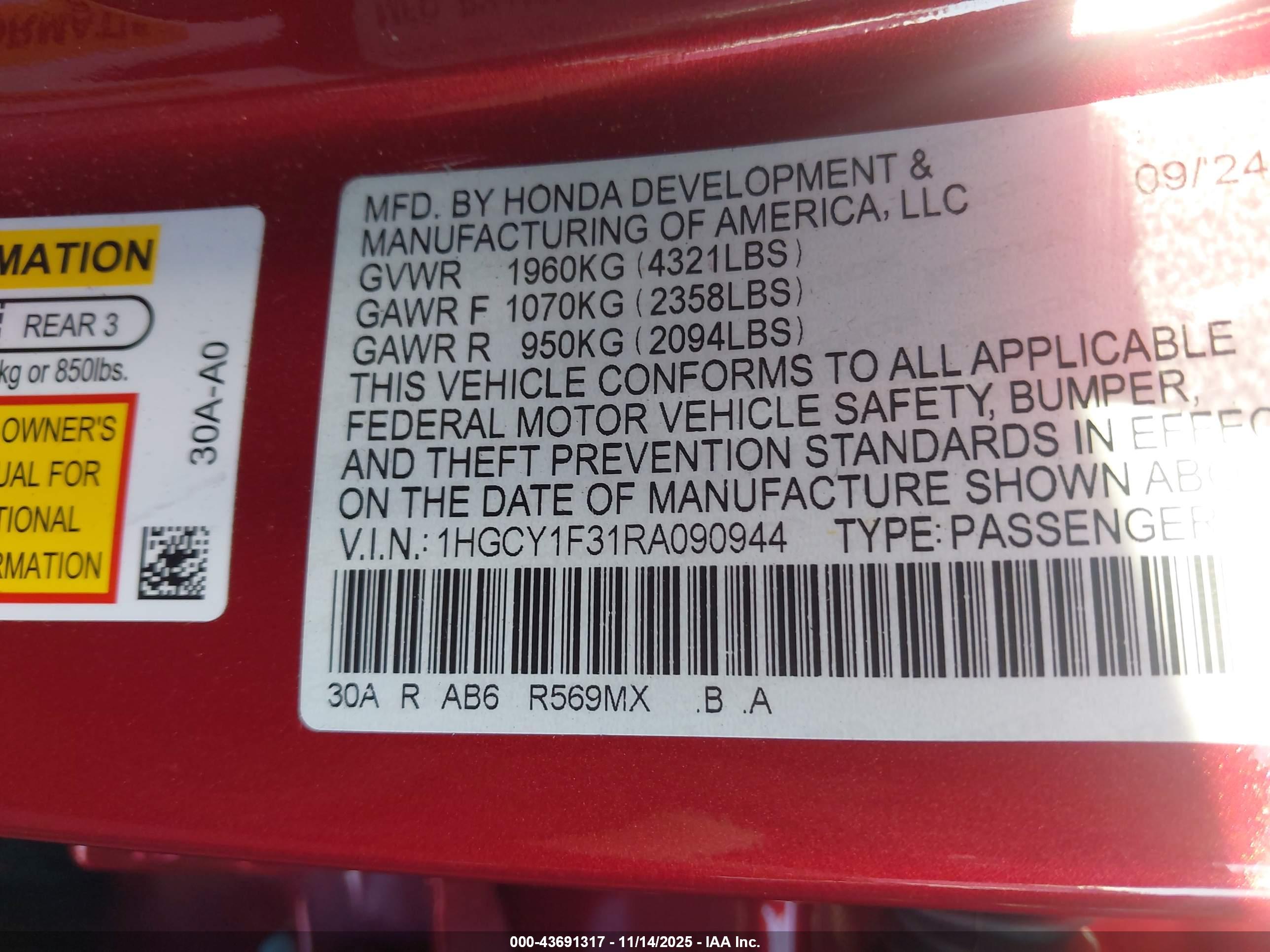 HONDA ACCORD image 9