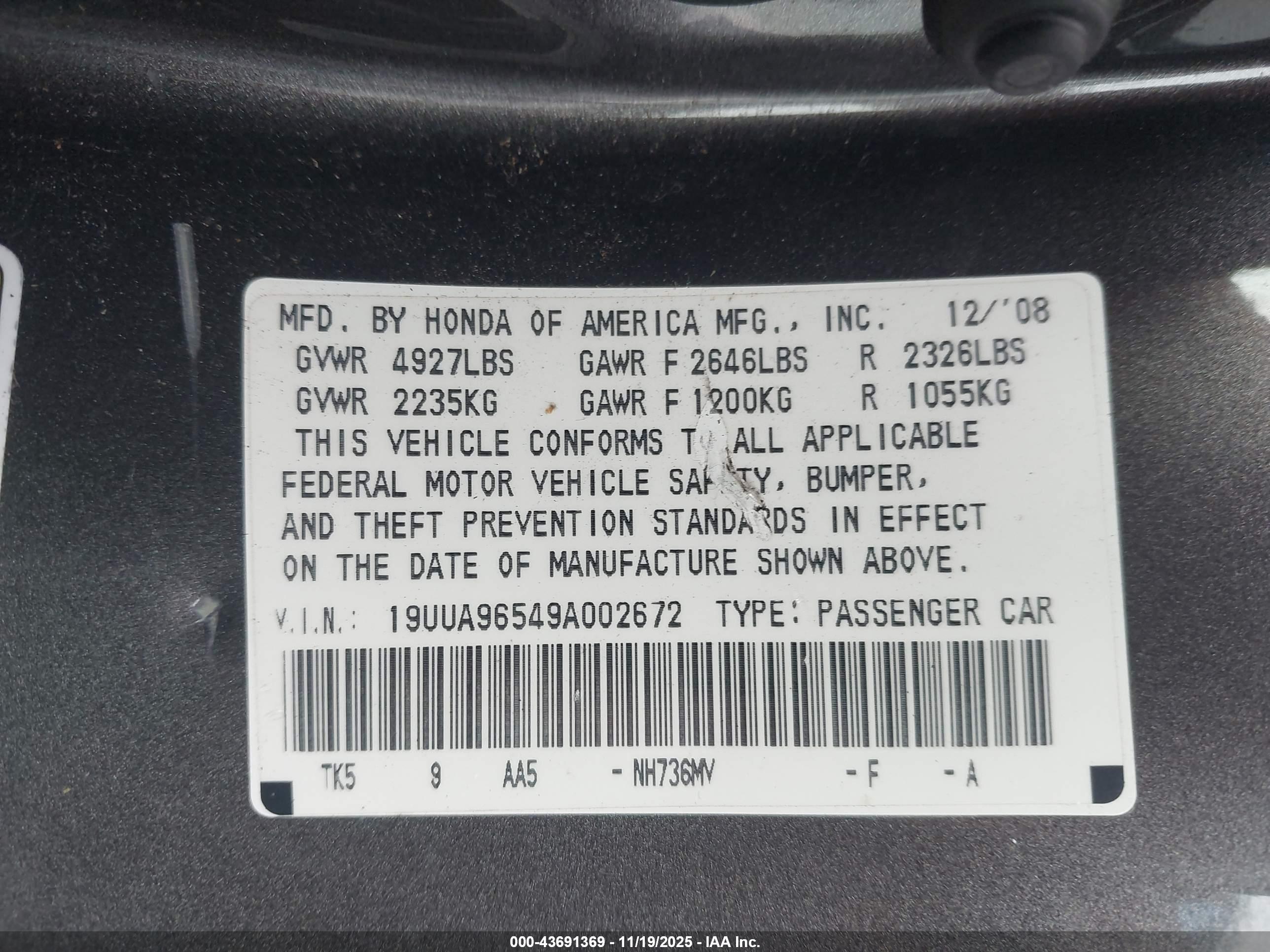 ACURA TL image 9