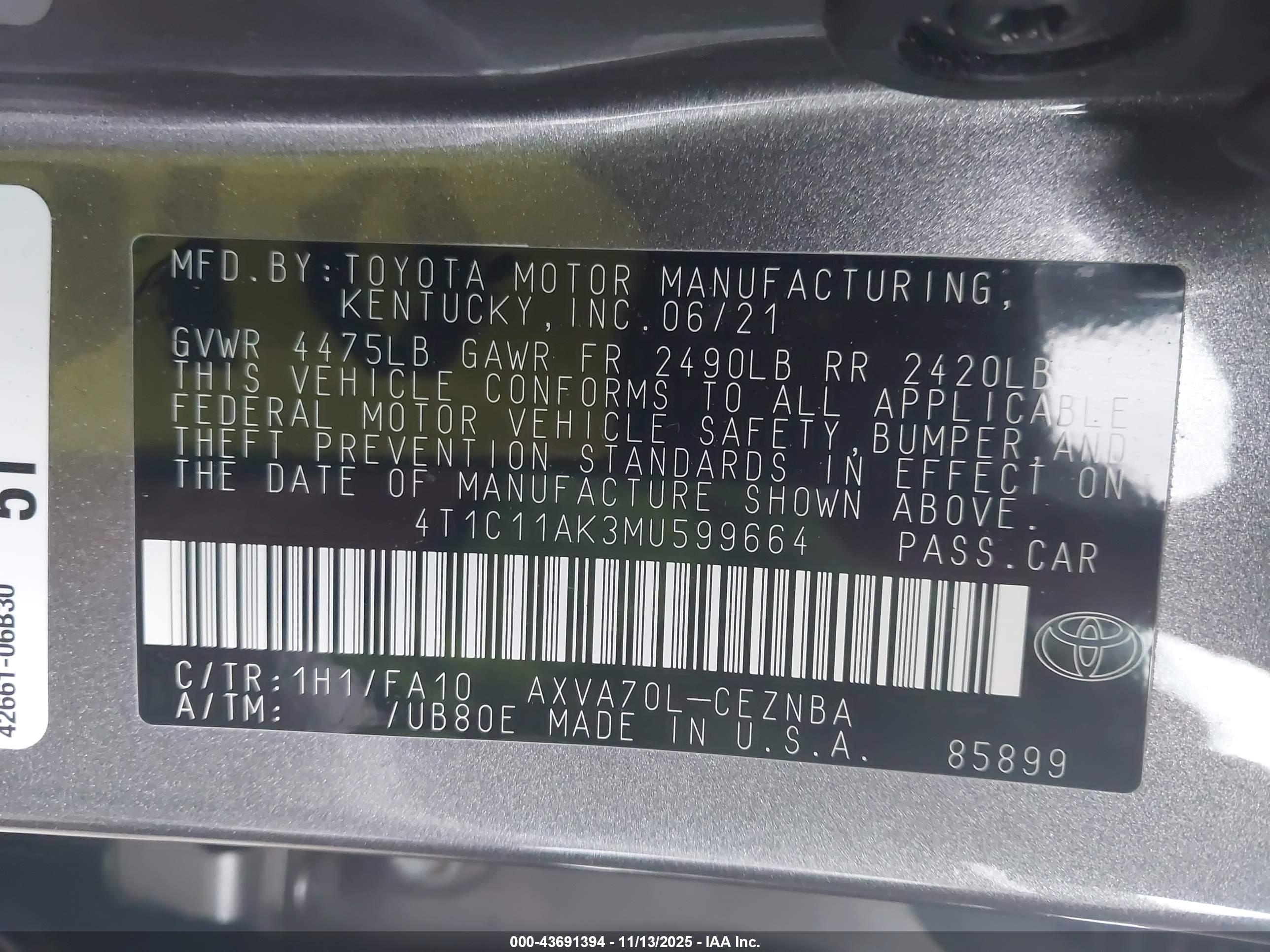 TOYOTA CAMRY image 9