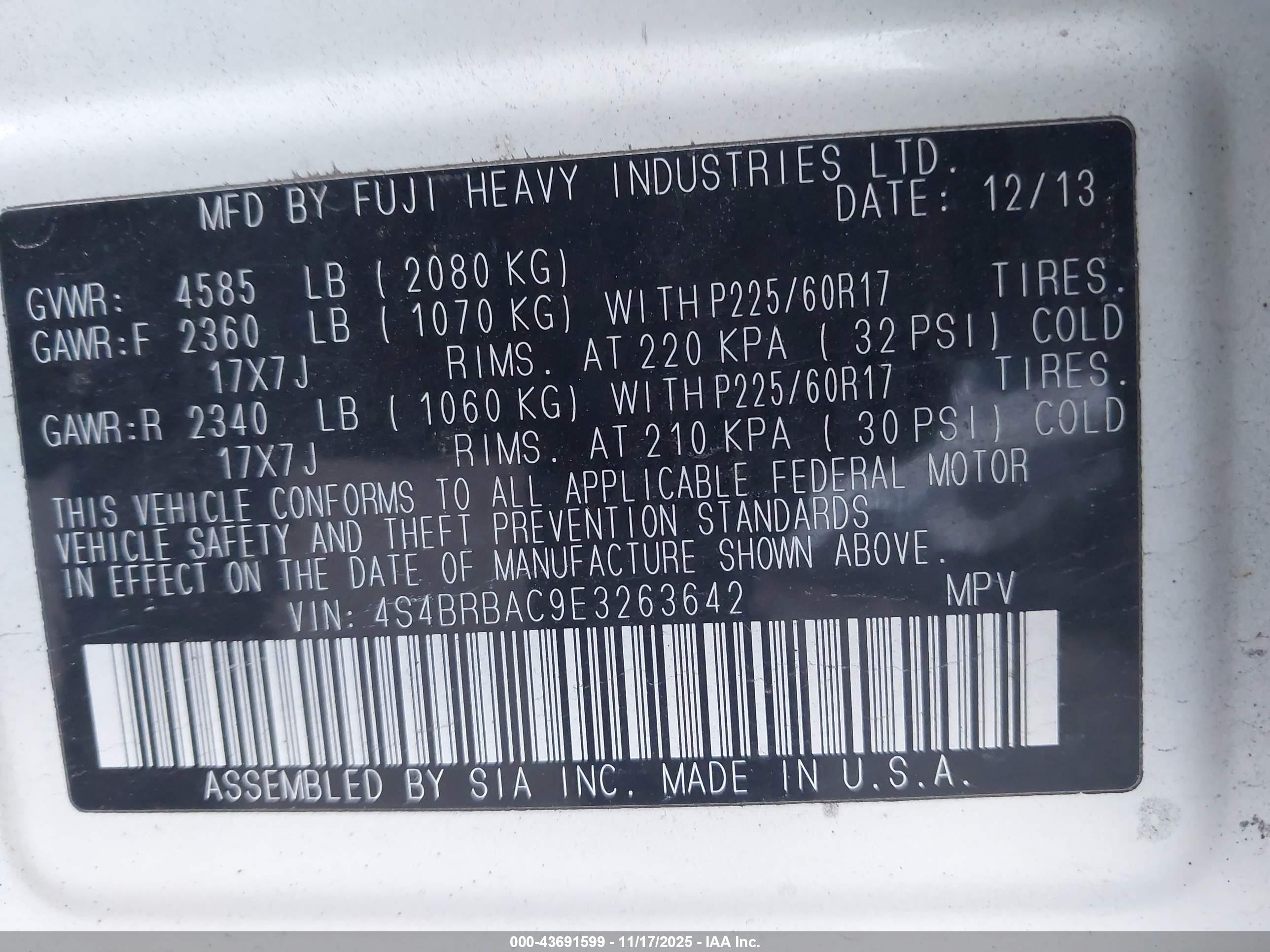 SUBARU OUTBACK image 9