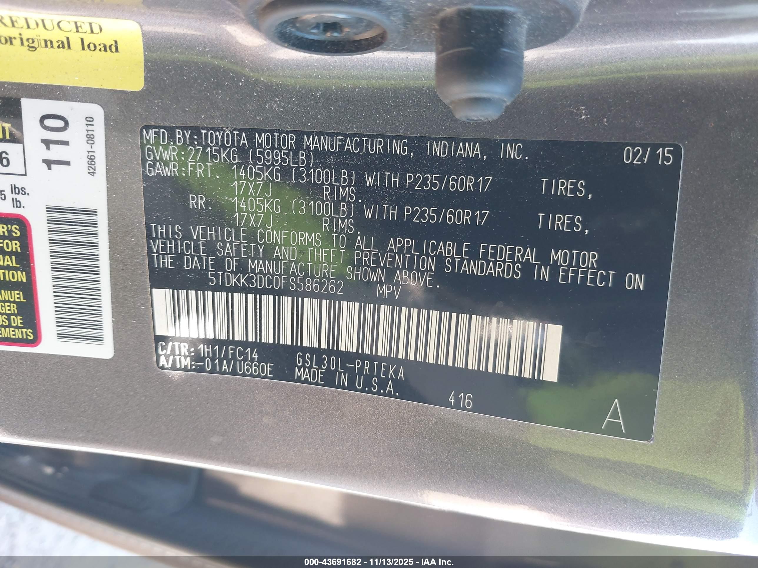 TOYOTA SIENNA image 9