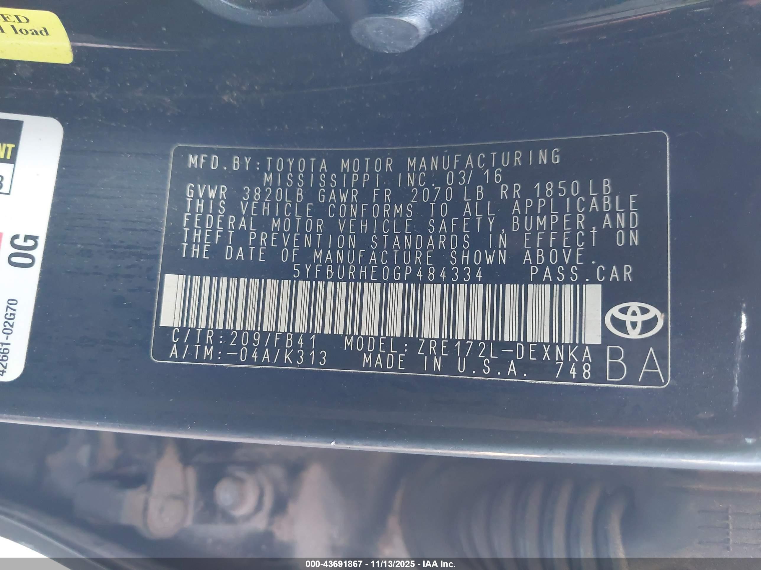TOYOTA COROLLA image 9