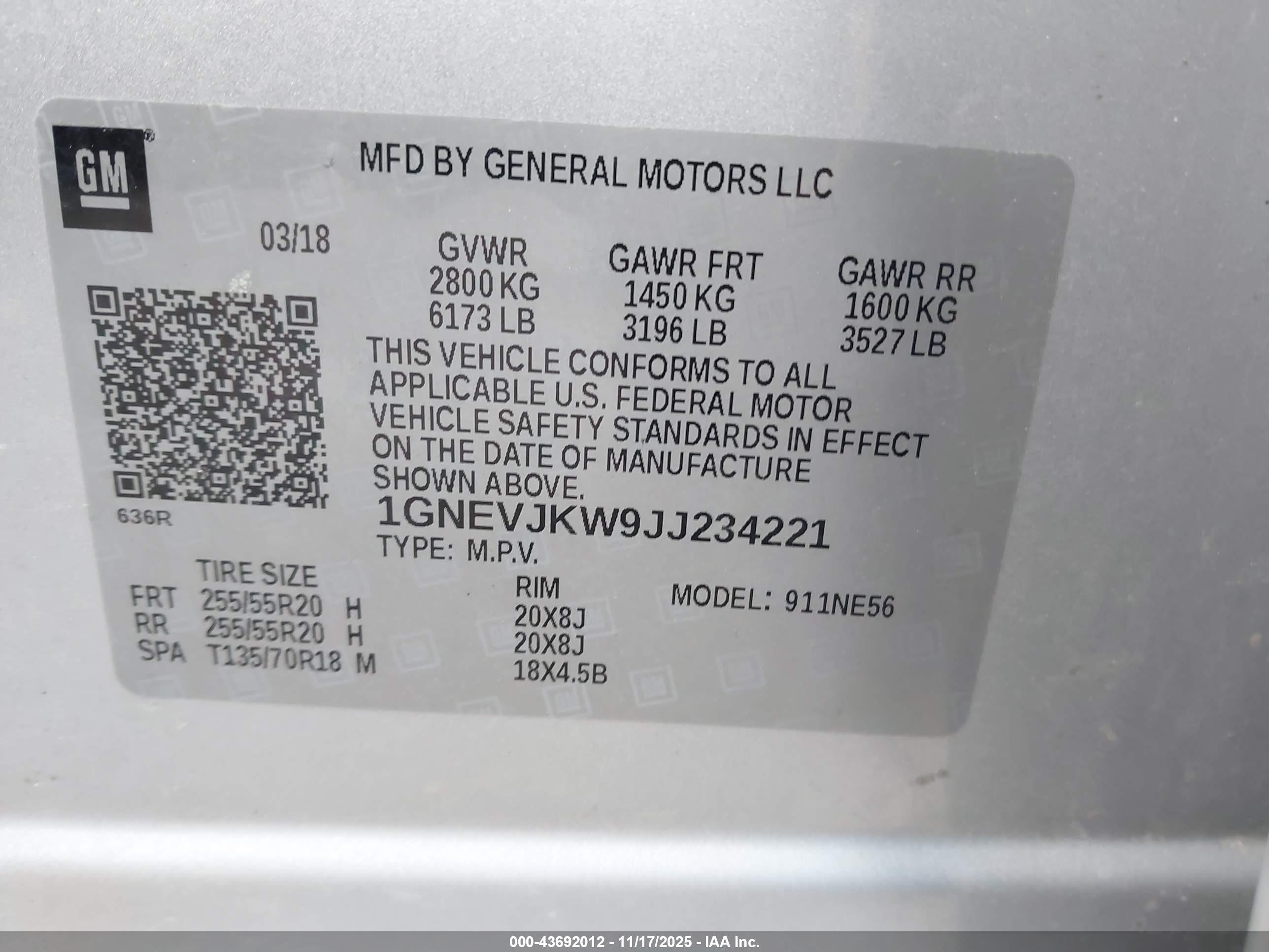 CHEVROLET TRAVERSE image 9
