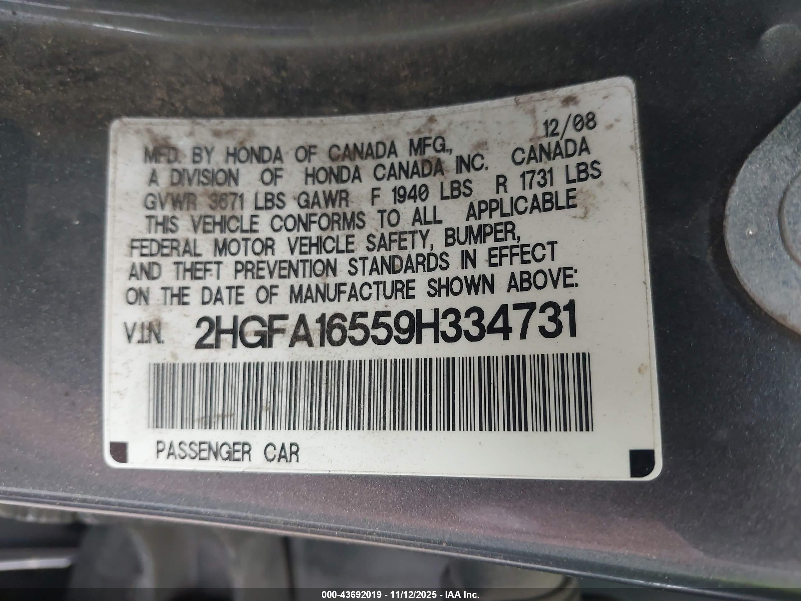 HONDA CIVIC image 9