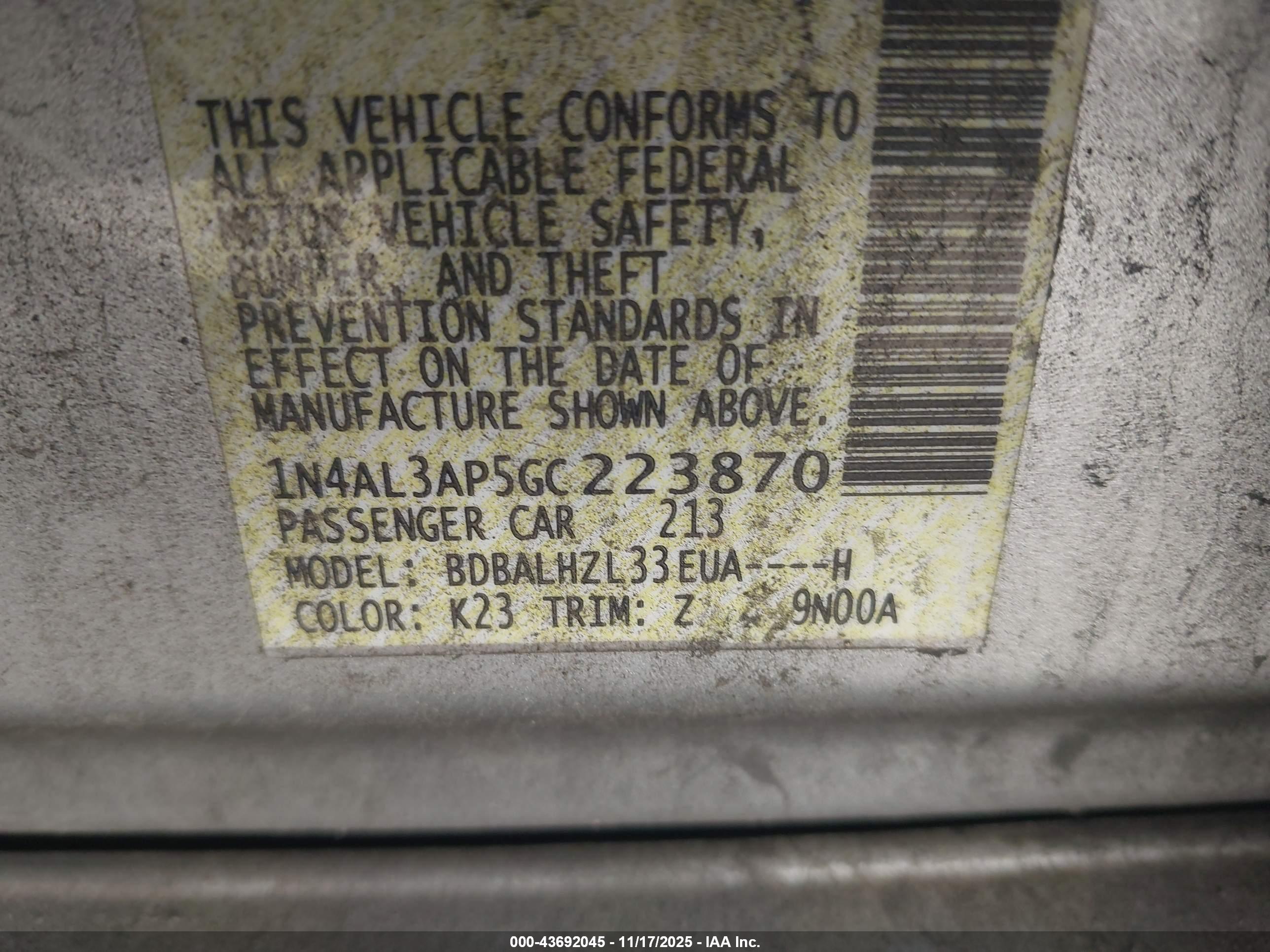 NISSAN ALTIMA image 9
