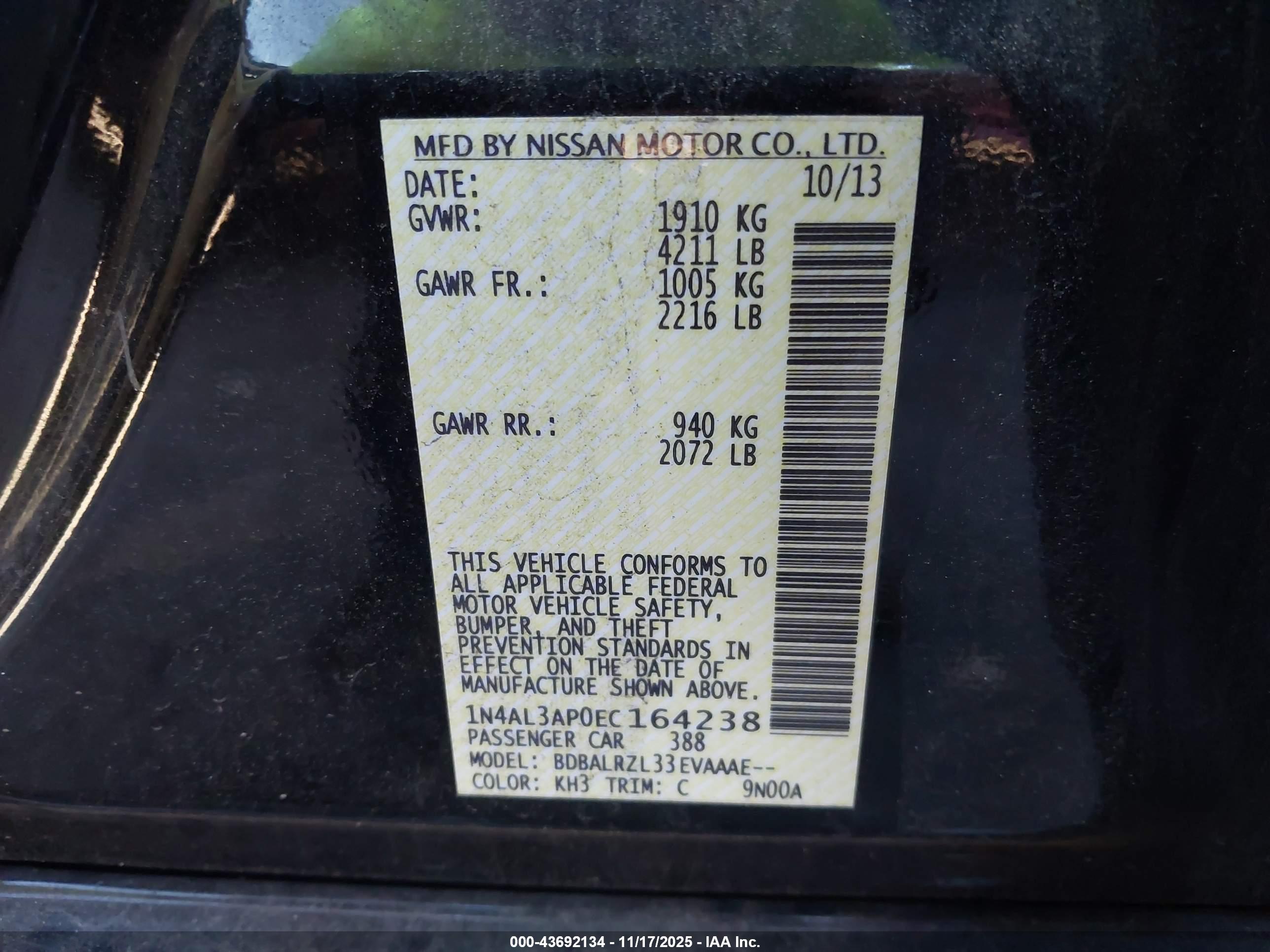 NISSAN ALTIMA image 9