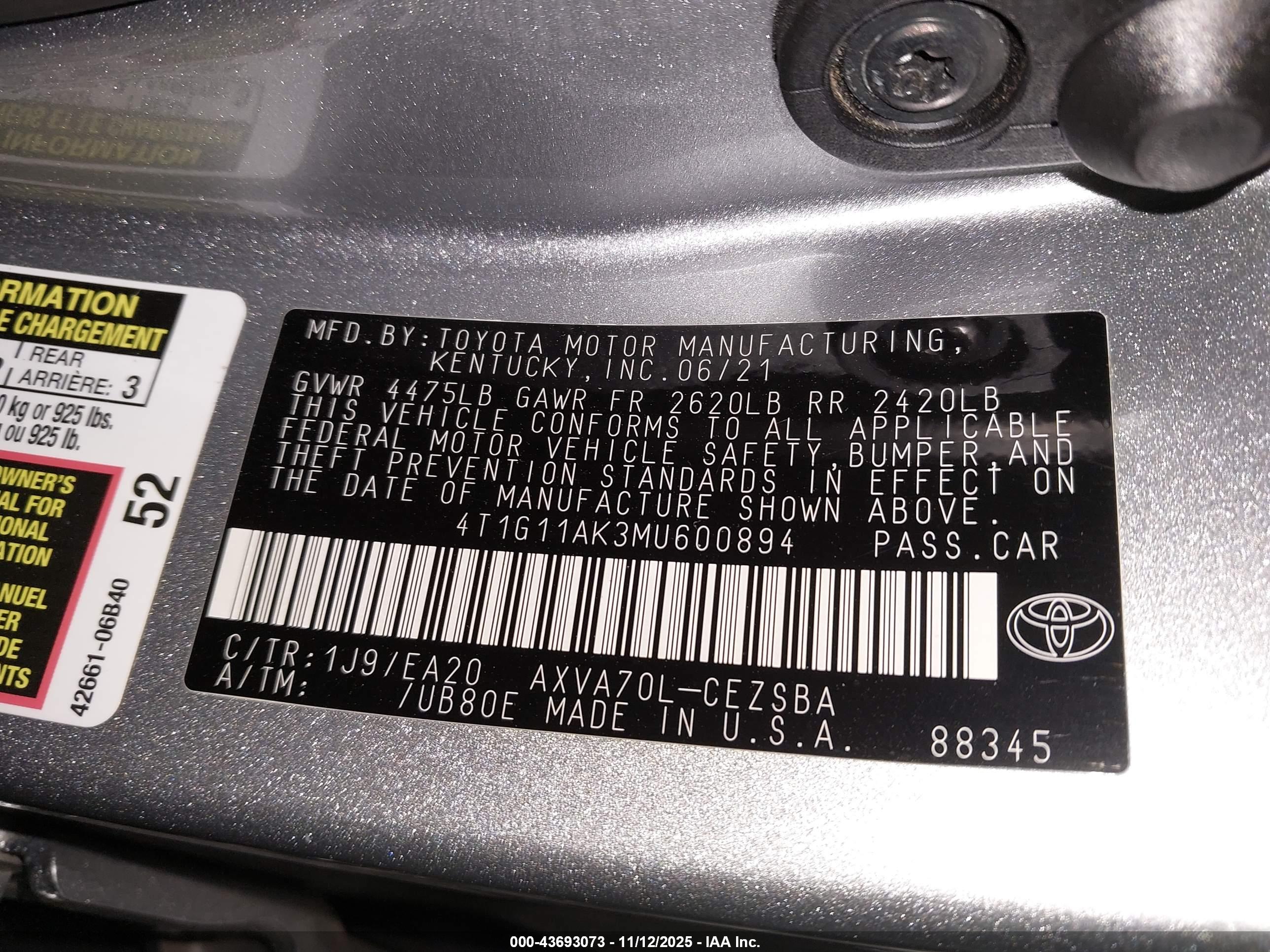 TOYOTA CAMRY image 9