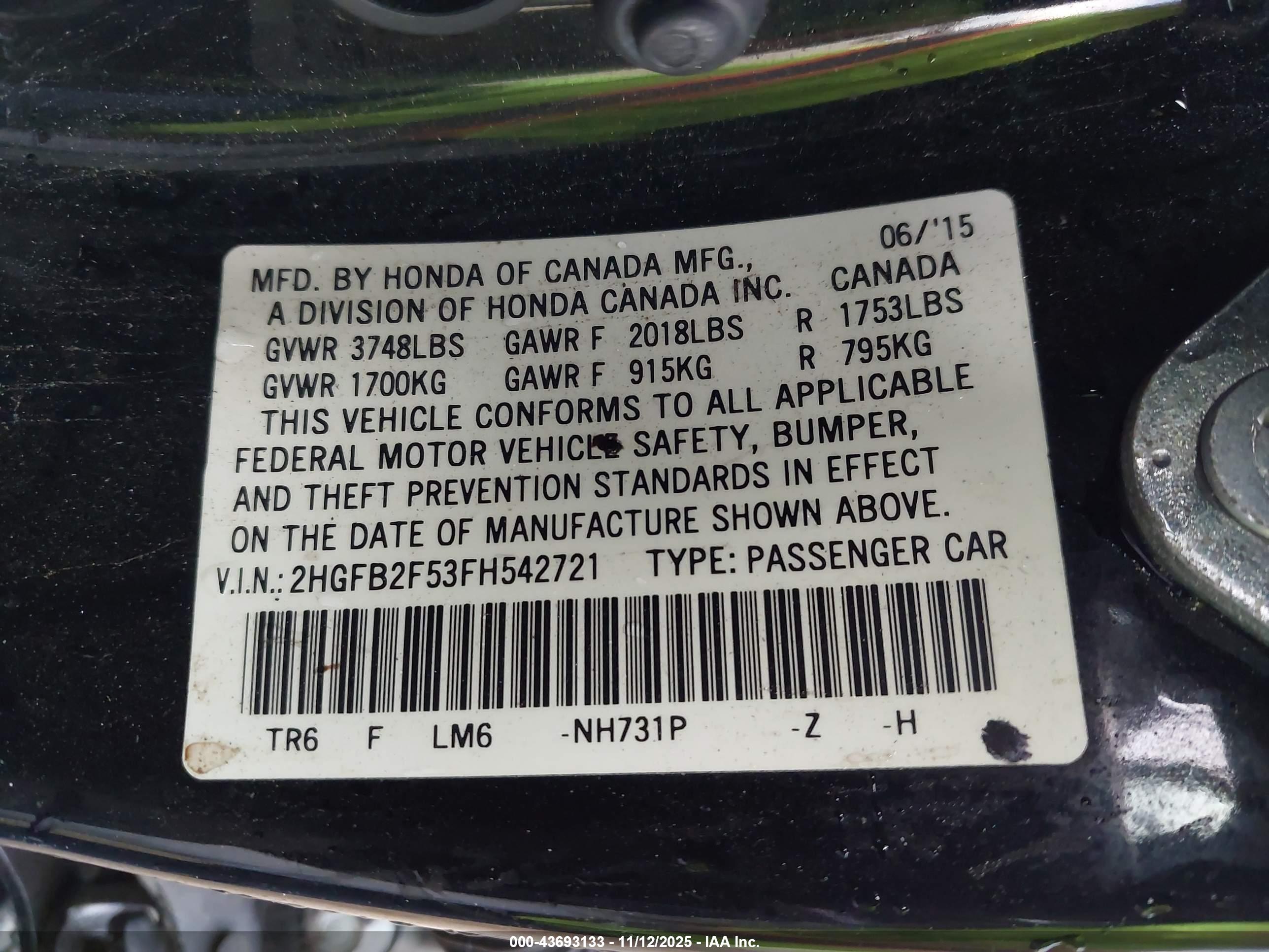 HONDA CIVIC image 9