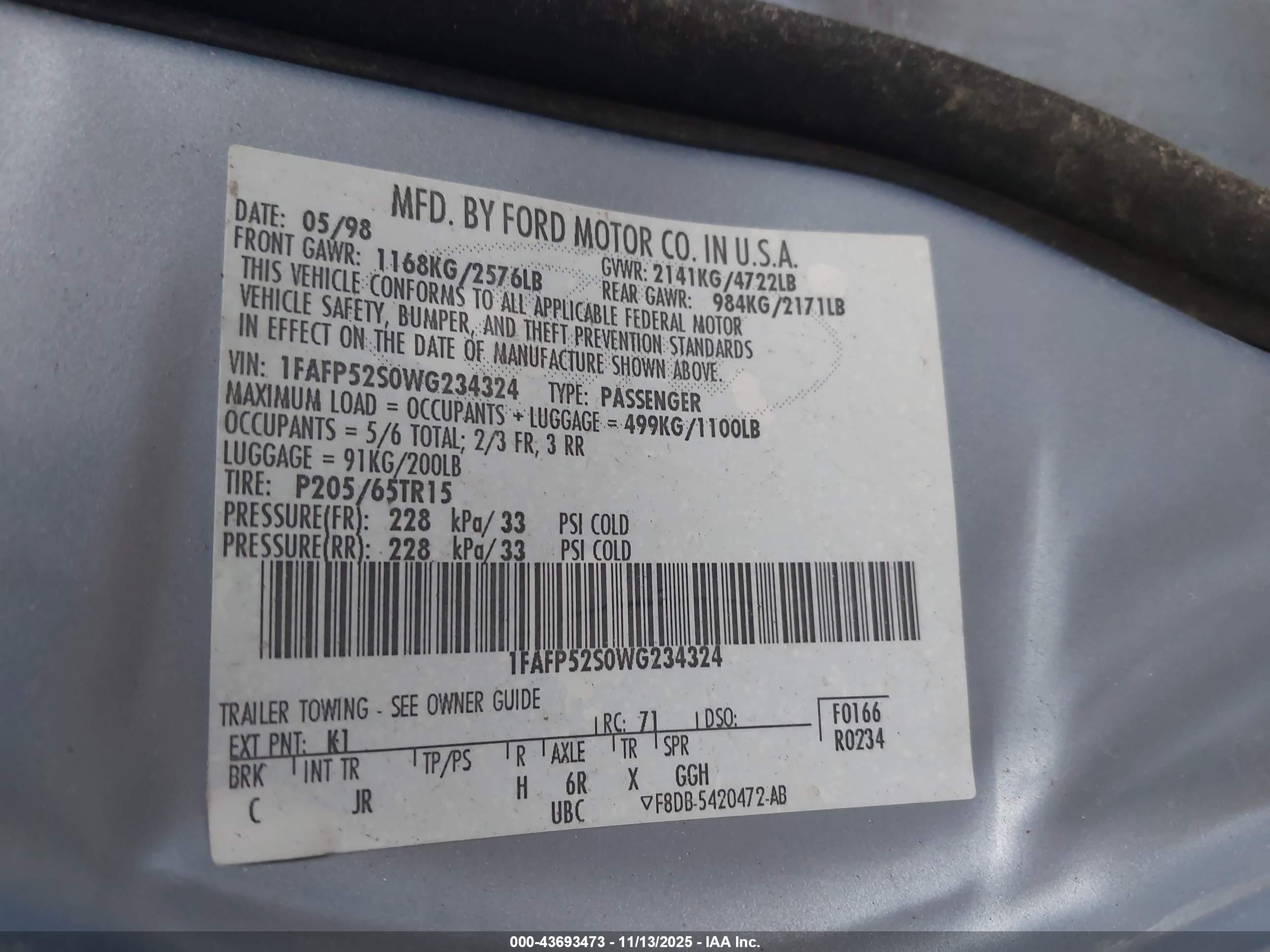 FORD TAURUS image 9