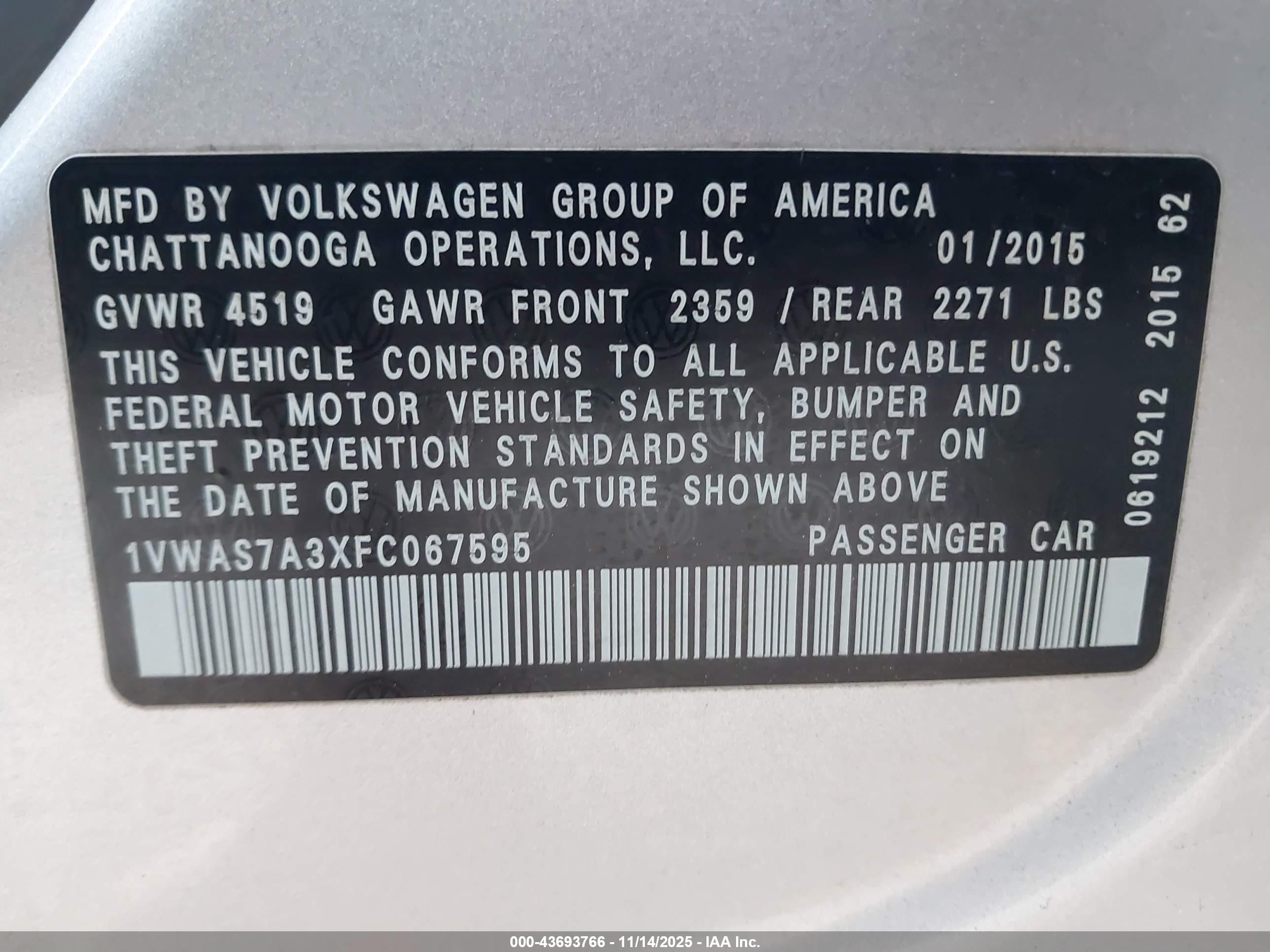 VOLKSWAGEN PASSAT image 9