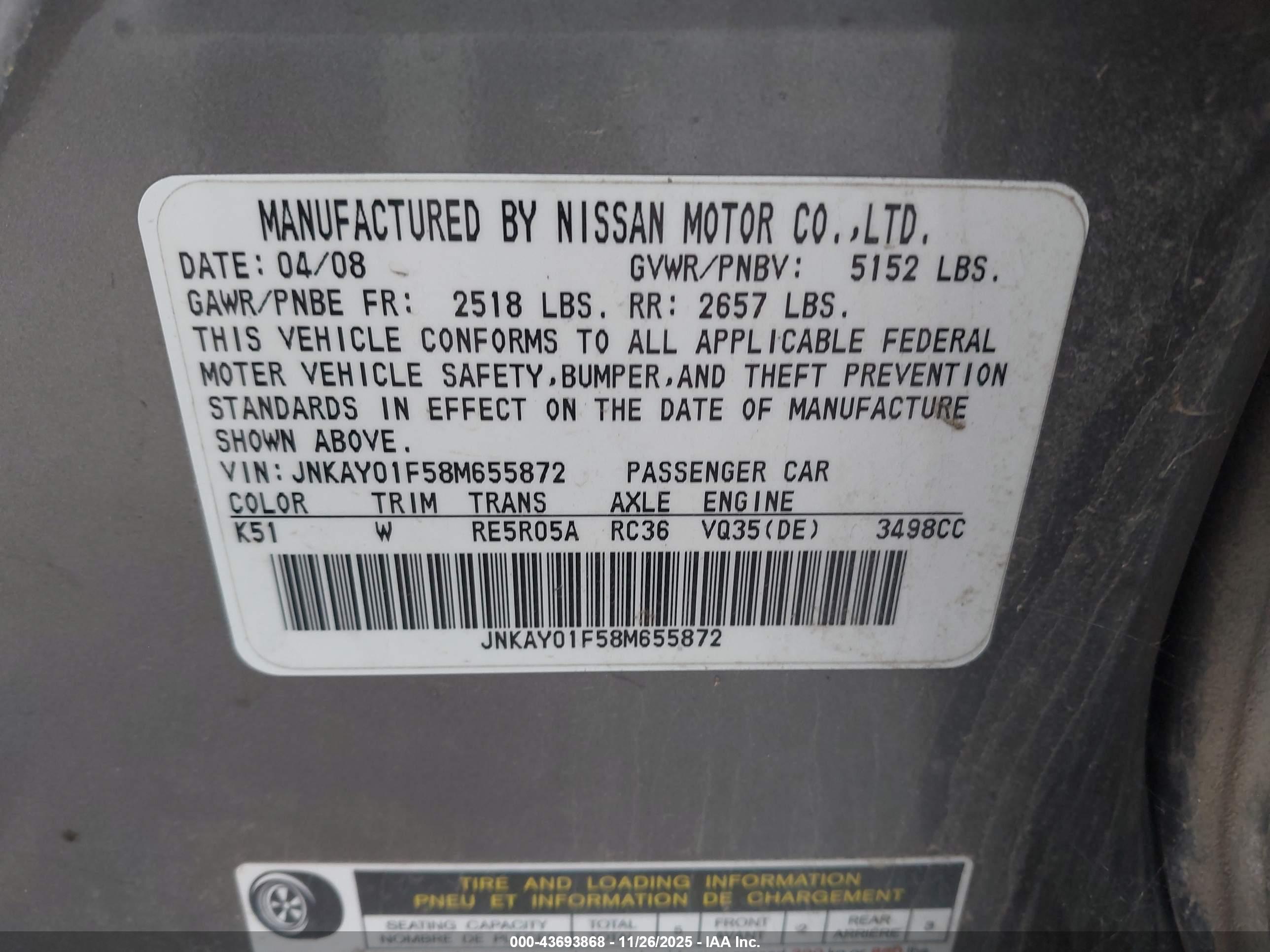 INFINITI M35X image 9