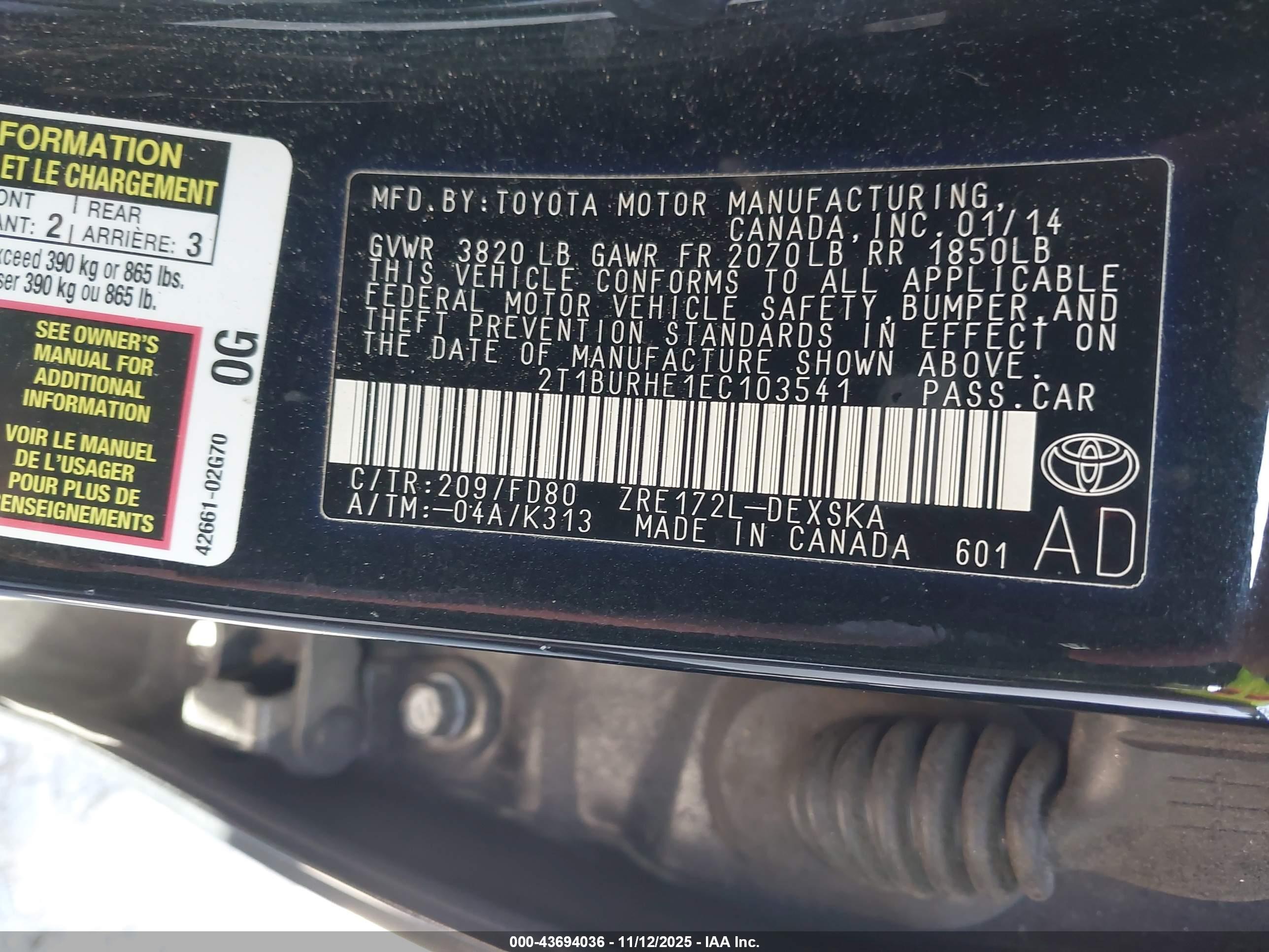 TOYOTA COROLLA image 9