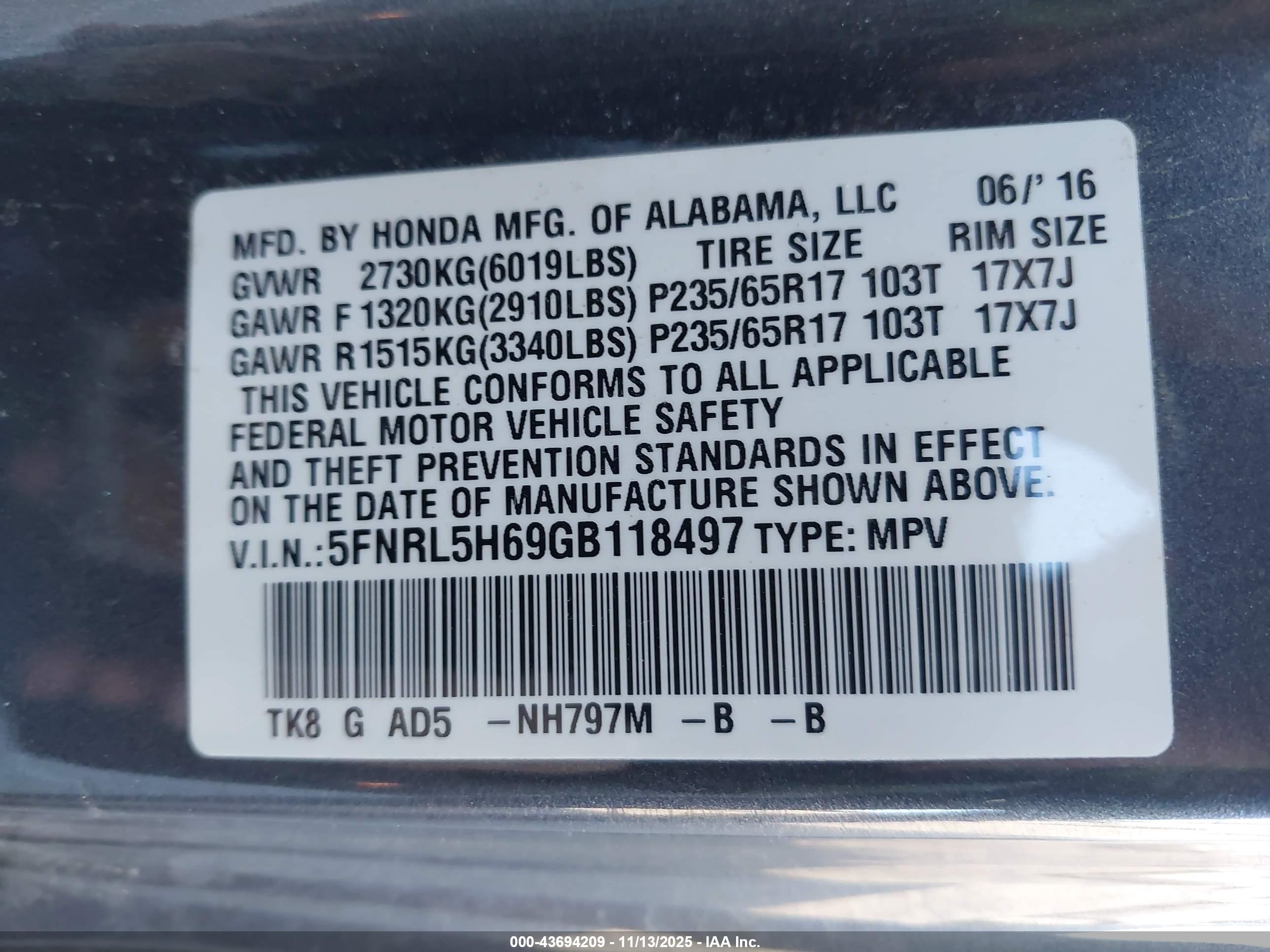 HONDA ODYSSEY image 9